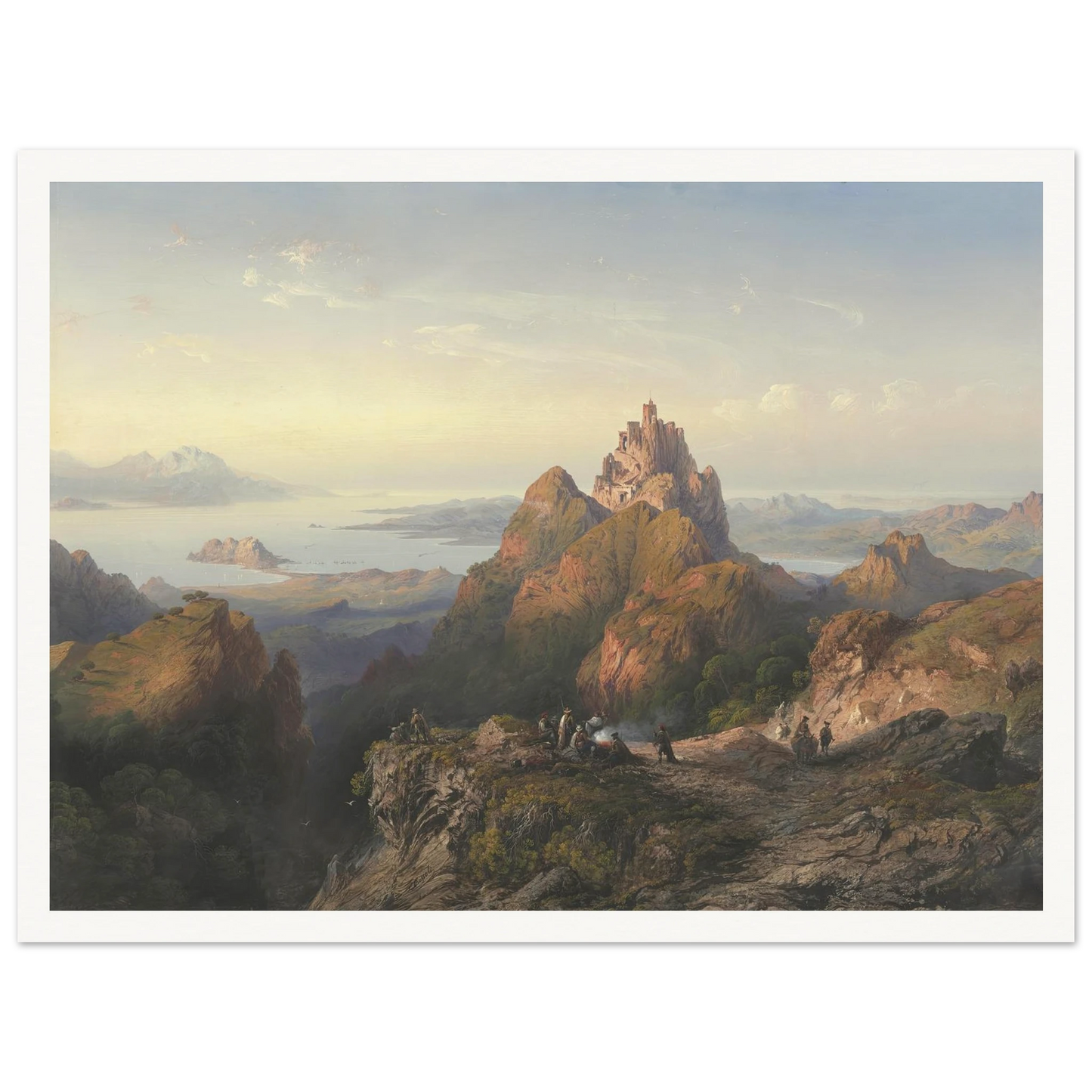 Balaklava (1857) Art Print | Carlo Bossoli - Framed Poster - 30x40 cm / 12x16″ - Black frame