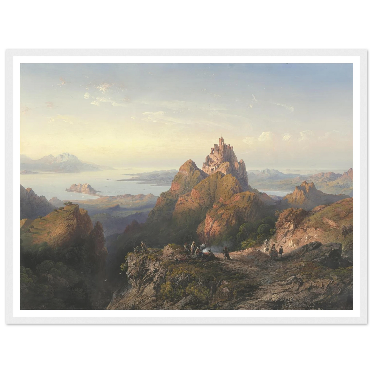 Balaklava (1857) Art Print | Carlo Bossoli - Framed Poster - 30x40 cm / 12x16″ - Black frame