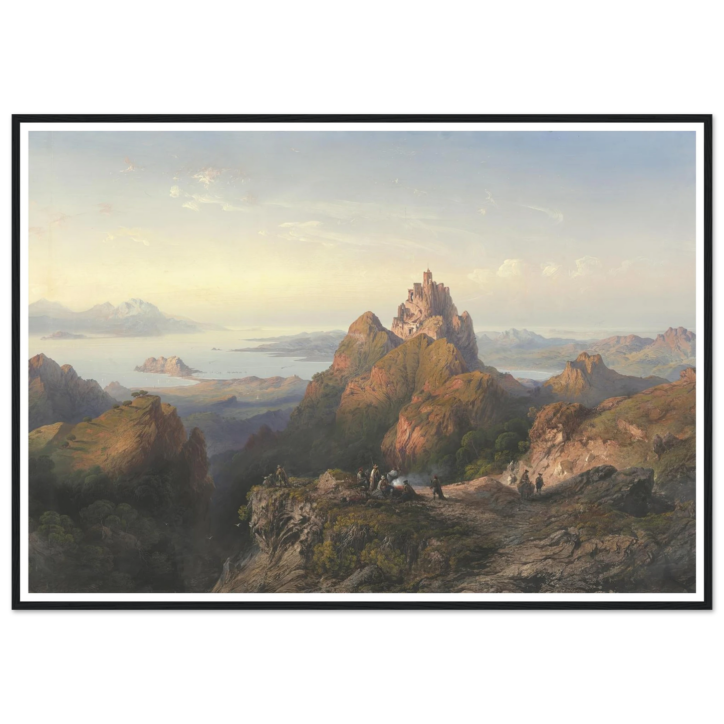 Balaklava (1857) Art Print | Carlo Bossoli - Framed Poster - 30x40 cm / 12x16″ - Black frame