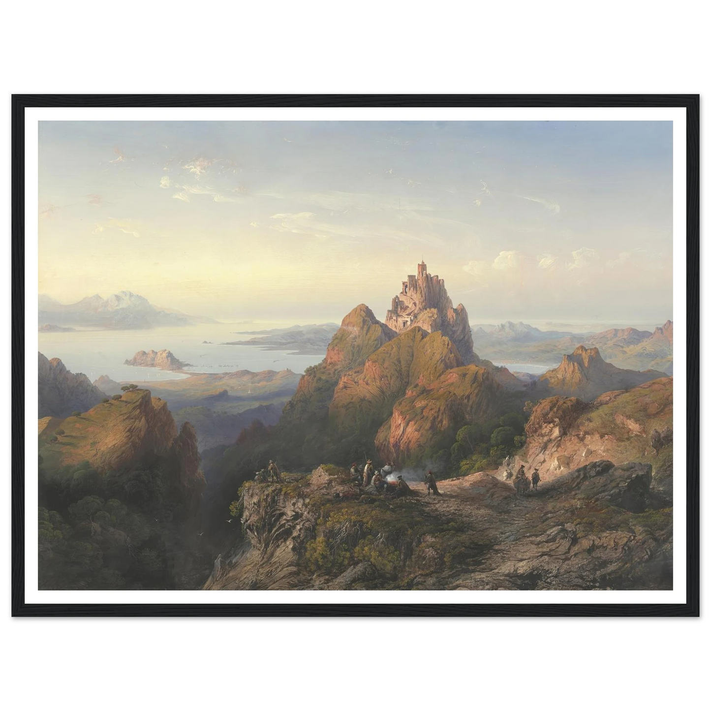 Balaklava (1857) Art Print | Carlo Bossoli - Framed Poster - 30x40 cm / 12x16″ - Black frame