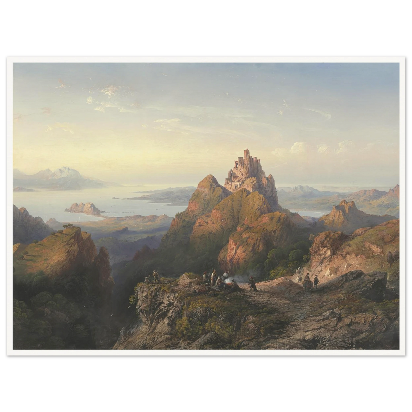 Balaklava (1857) Art Print | Carlo Bossoli - Framed Poster - 30x40 cm / 12x16″ - Black frame