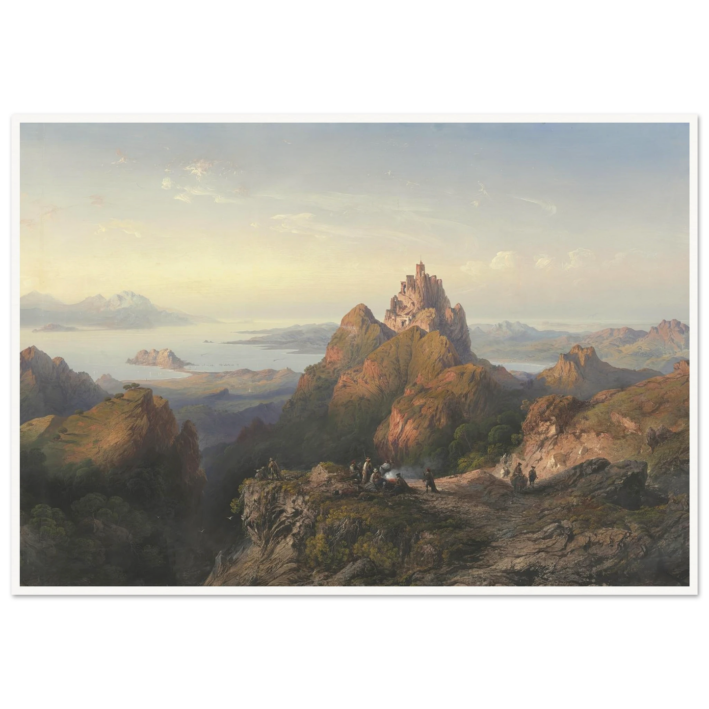 Balaklava (1857) Art Print | Carlo Bossoli - Framed Poster - 30x40 cm / 12x16″ - Black frame