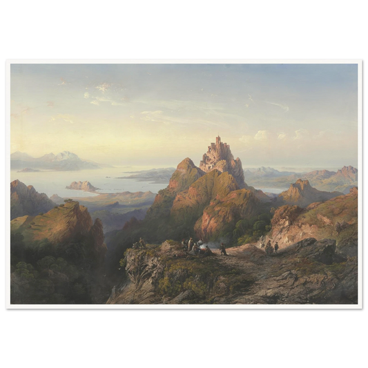 Balaklava (1857) Art Print | Carlo Bossoli - Framed Poster - 30x40 cm / 12x16″ - Black frame