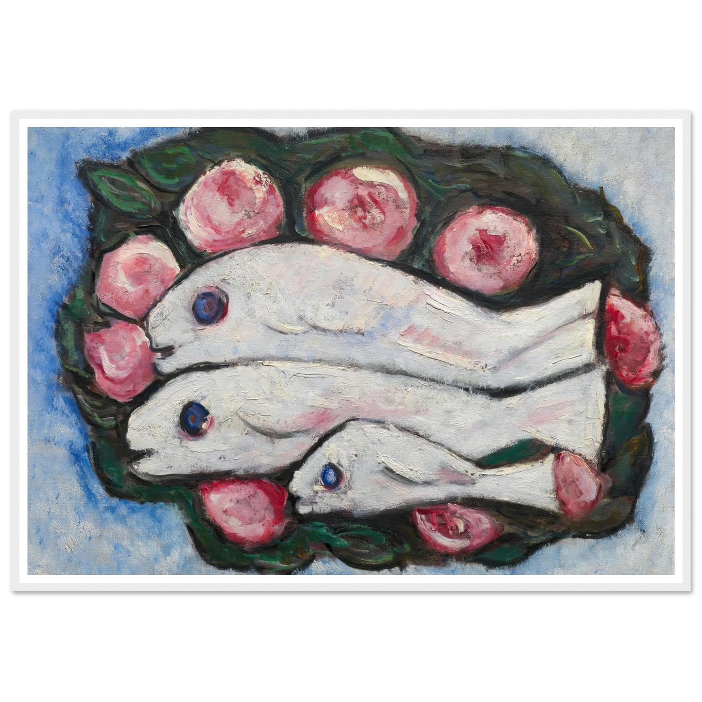 Banquet in Silence (1935 and 1936) Art Print | Marsden Hartley - Framed Poster - 30x40 cm / 12x16″ - Black frame