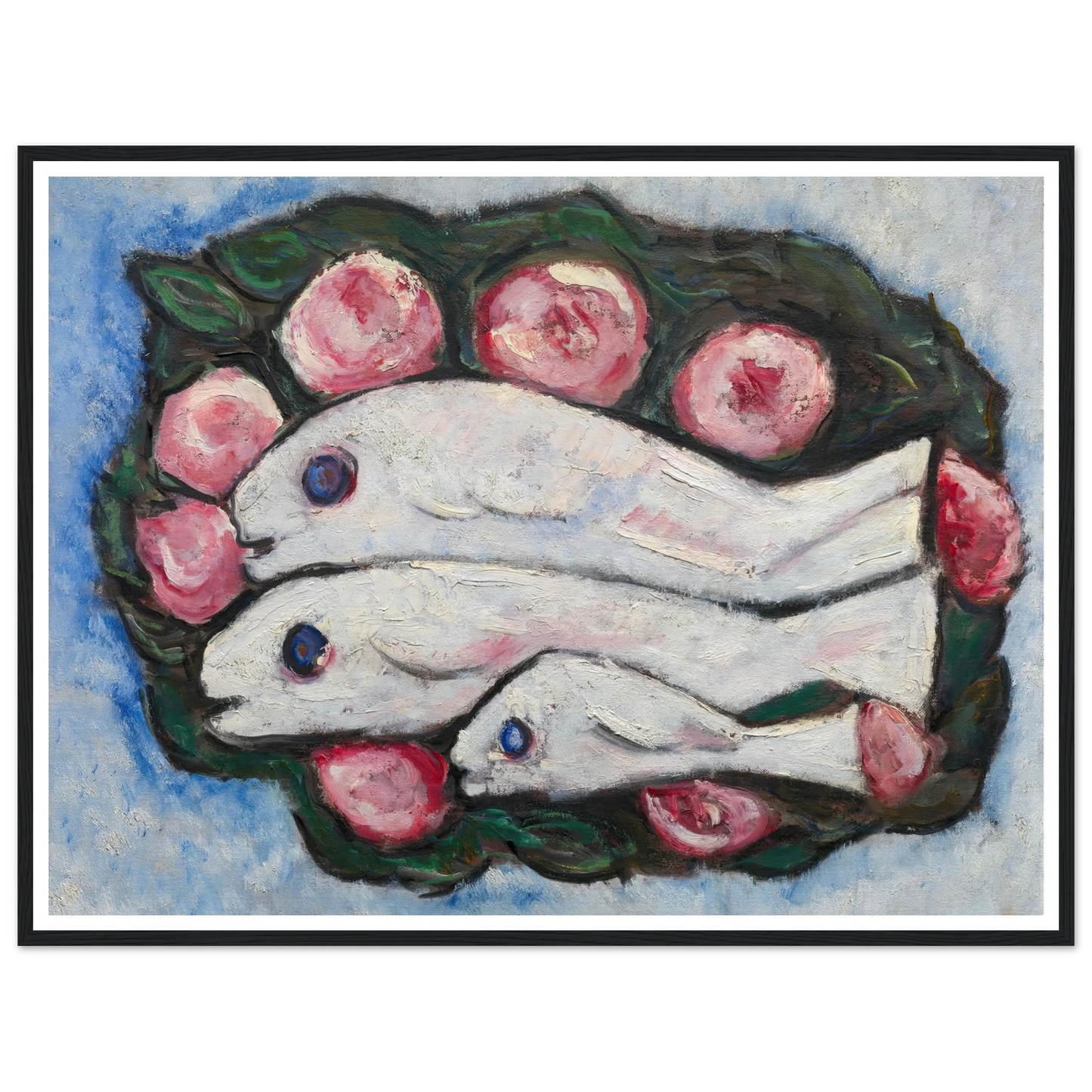 Banquet in Silence (1935 and 1936) Art Print | Marsden Hartley - Framed Poster - 30x40 cm / 12x16″ - Black frame