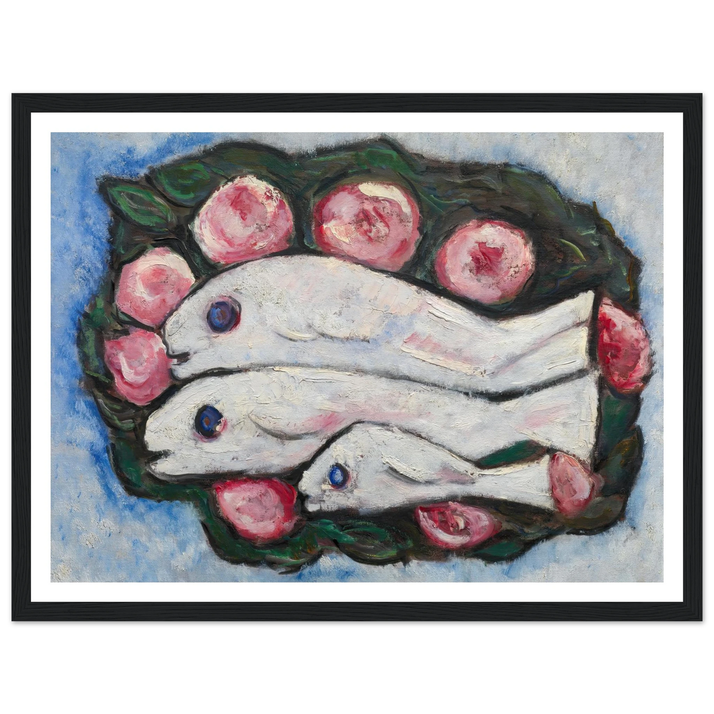 Banquet in Silence (1935 and 1936) Art Print | Marsden Hartley - Framed Poster - 30x40 cm / 12x16″ - Black frame