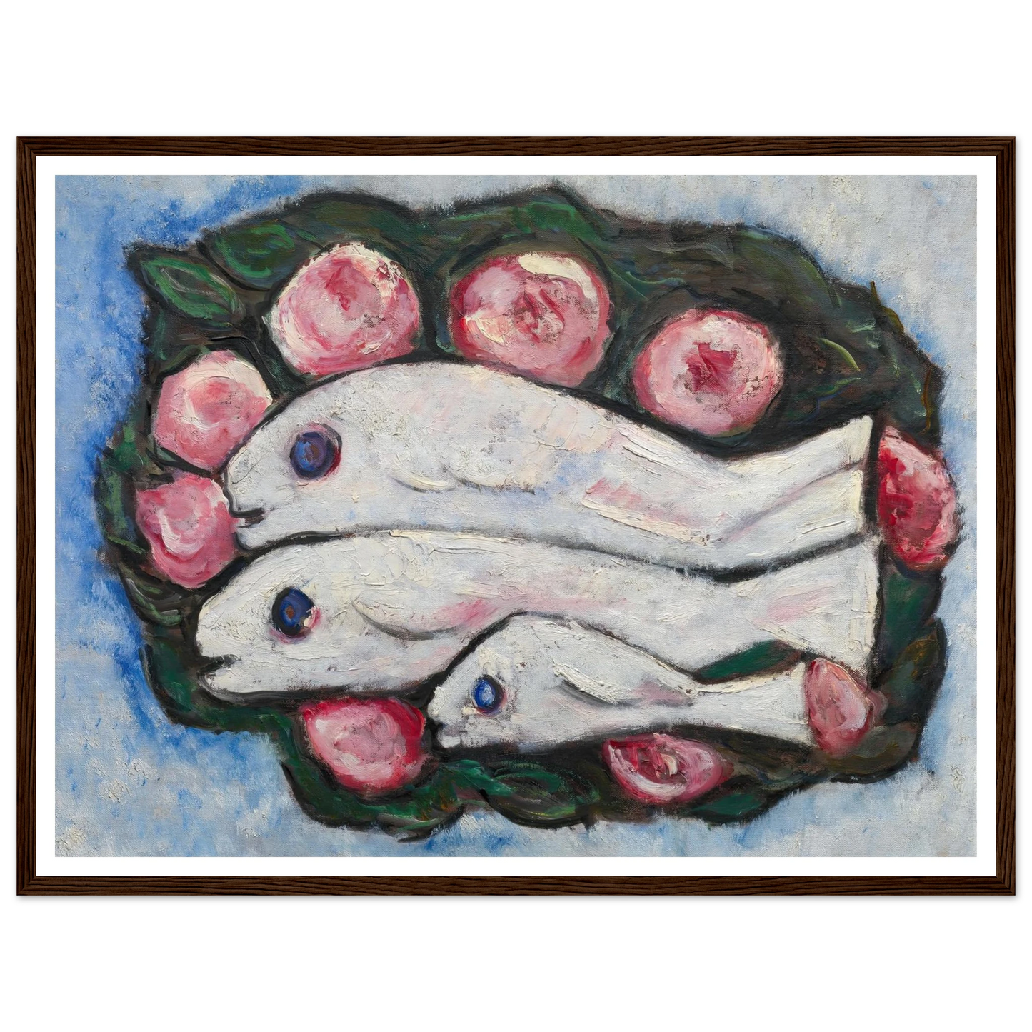 Banquet in Silence (1935 and 1936) Art Print | Marsden Hartley - Framed Poster - 30x40 cm / 12x16″ - Black frame