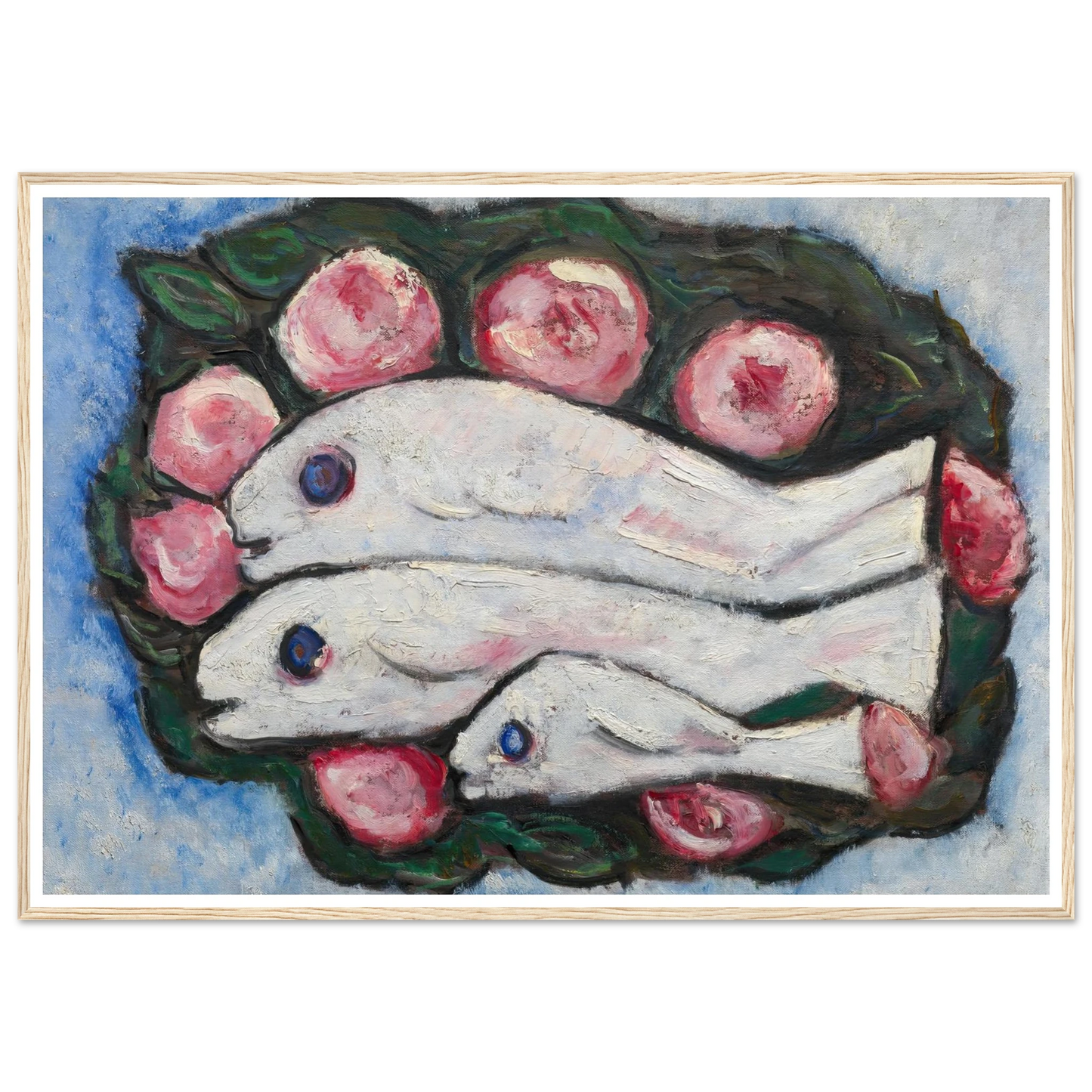 Banquet in Silence (1935 and 1936) Art Print | Marsden Hartley - Framed Poster - 30x40 cm / 12x16″ - Black frame