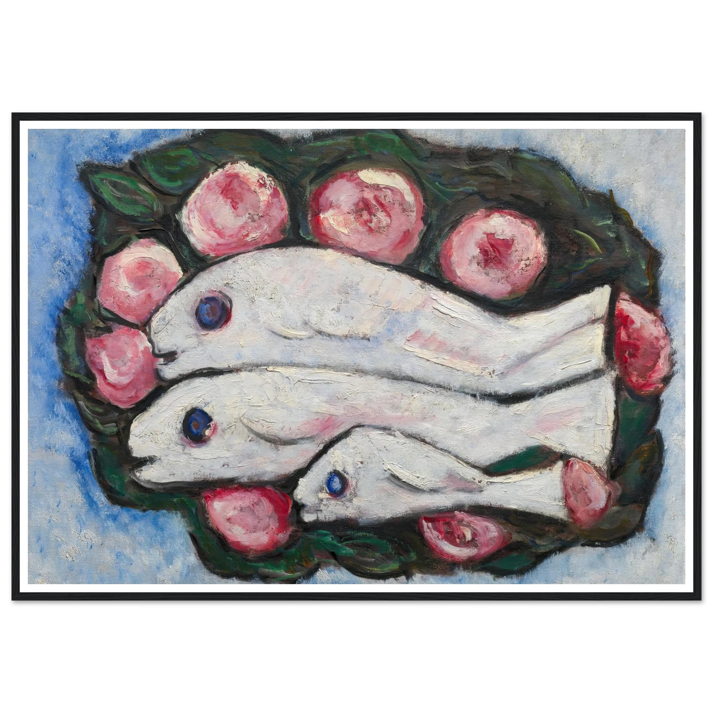 Banquet in Silence (1935 and 1936) Art Print | Marsden Hartley - Framed Poster - 30x40 cm / 12x16″ - Black frame