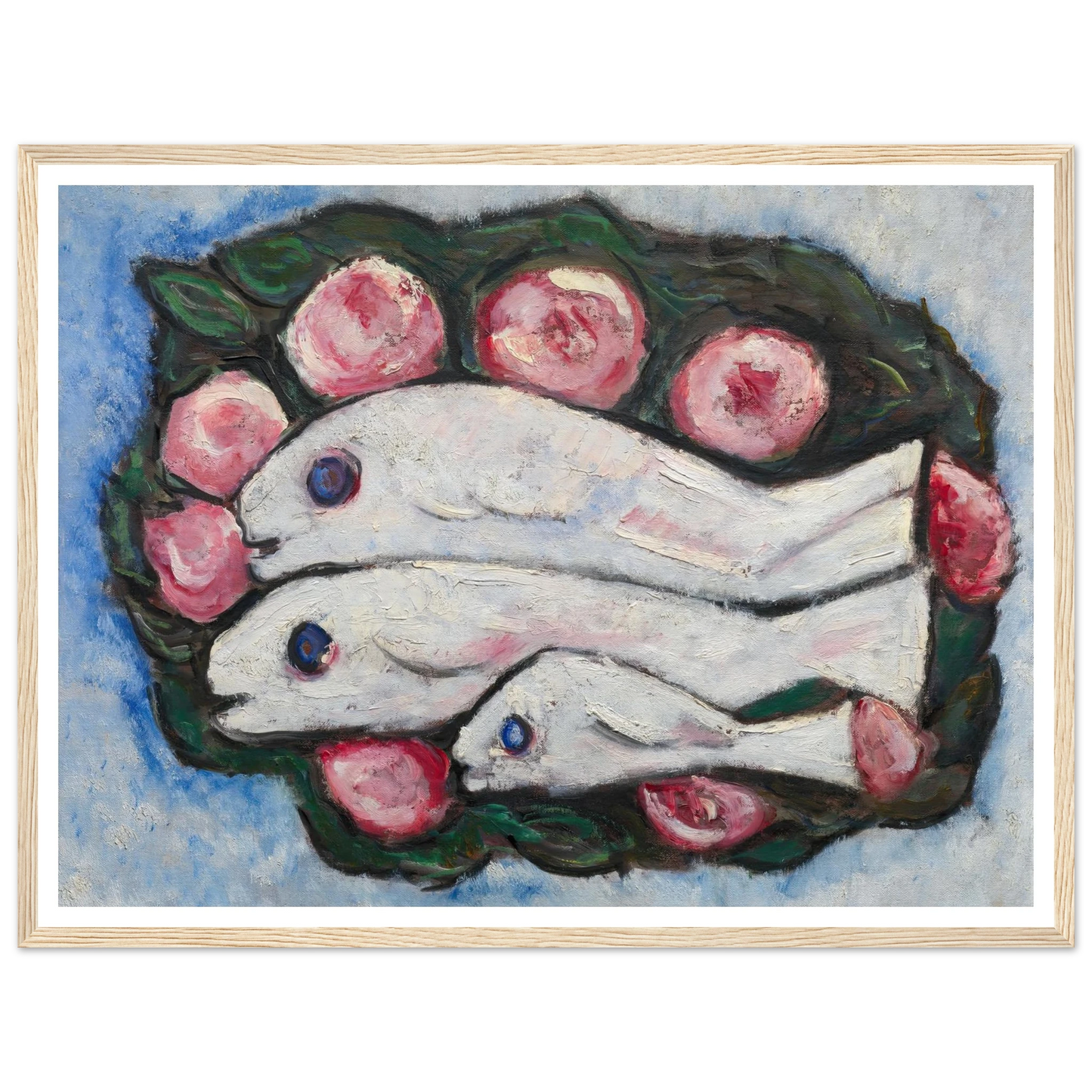Banquet in Silence (1935 and 1936) Art Print | Marsden Hartley - Framed Poster - 30x40 cm / 12x16″ - Black frame
