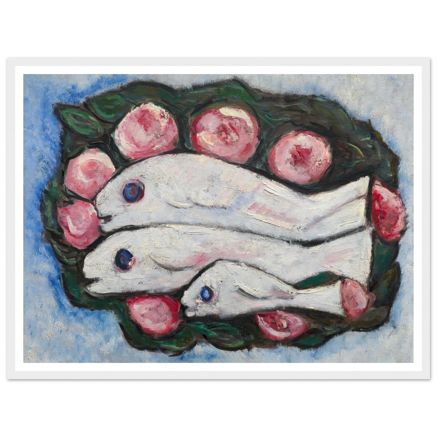 Banquet in Silence (1935 and 1936) Art Print | Marsden Hartley - Framed Poster - 30x40 cm / 12x16″ - Black frame