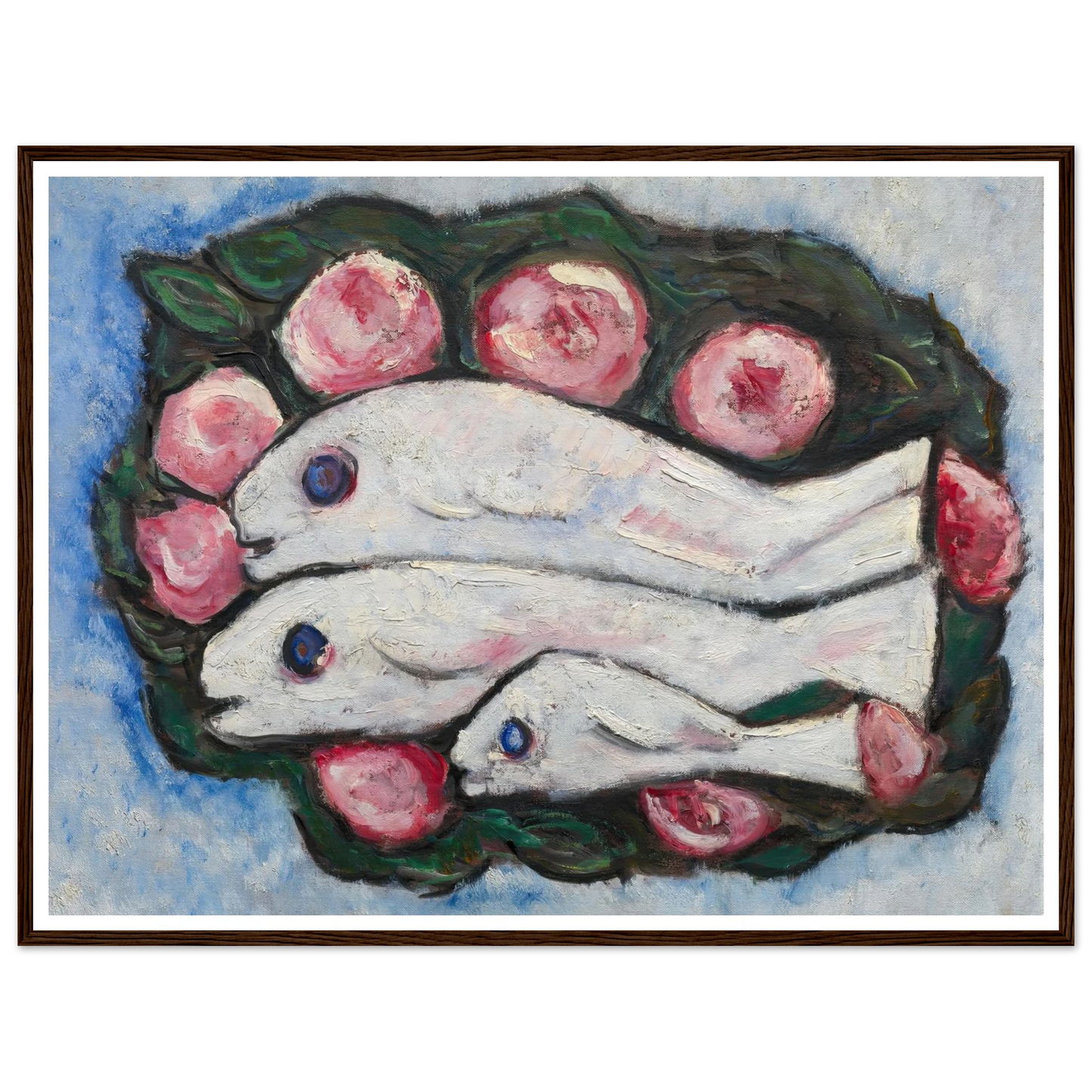 Banquet in Silence (1935 and 1936) Art Print | Marsden Hartley - Framed Poster - 30x40 cm / 12x16″ - Black frame
