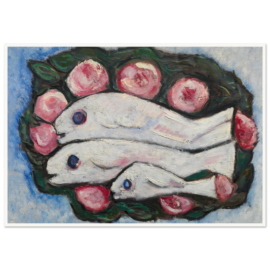 Banquet in Silence (1935 and 1936) Art Print | Marsden Hartley - Framed Poster - 30x40 cm / 12x16″ - Black frame