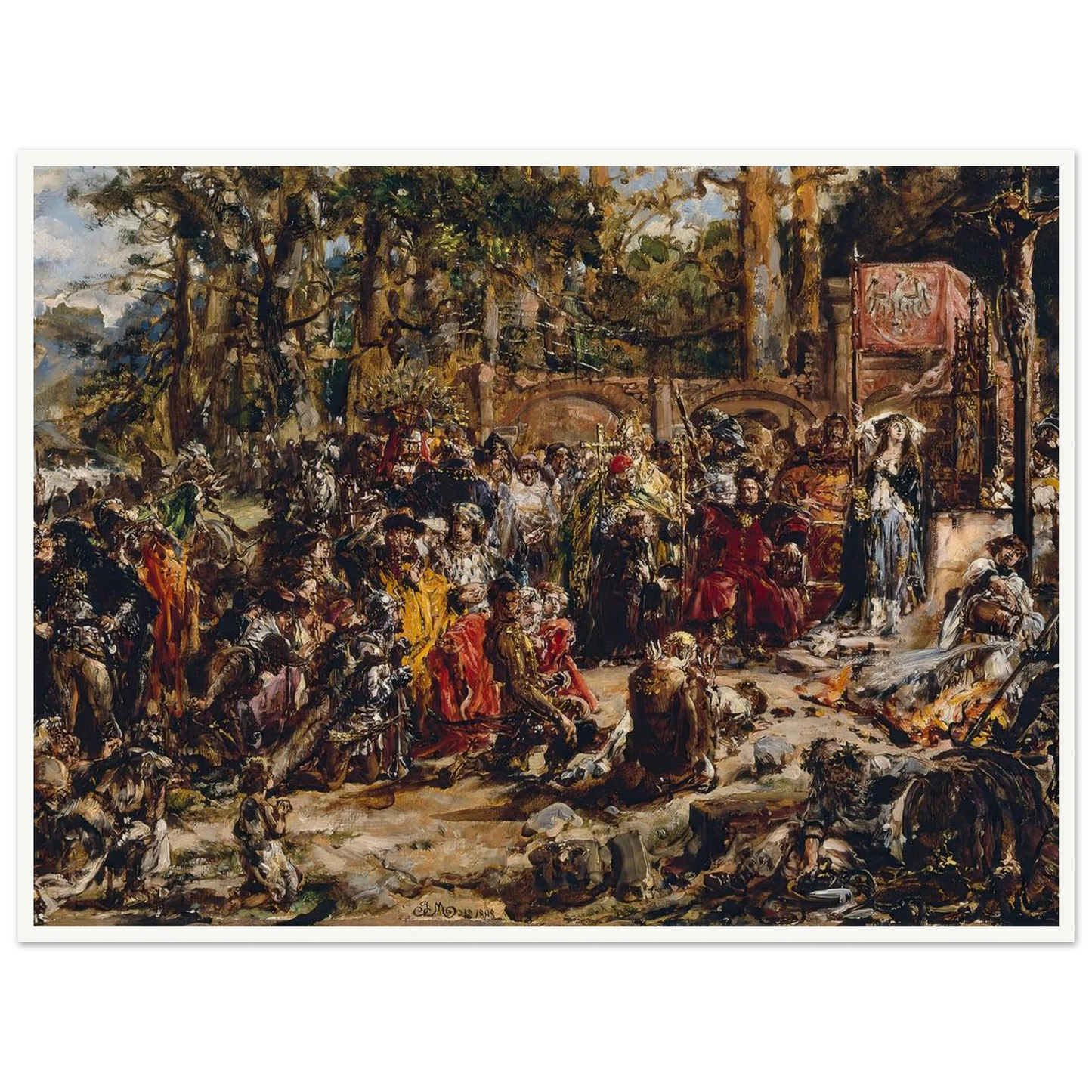 Baptism of Lithuania, from the series “History of Civilization in Poland” (1888) Art Print | Jan Matejko - Framed Poster - 30x40 cm / 12x16″ - Black frame