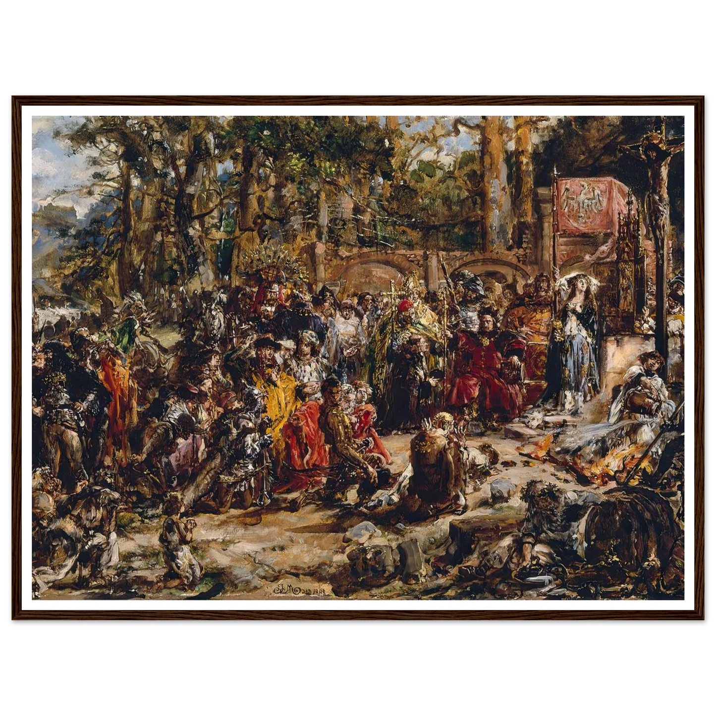 Baptism of Lithuania, from the series “History of Civilization in Poland” (1888) Art Print | Jan Matejko - Framed Poster - 30x40 cm / 12x16″ - Black frame