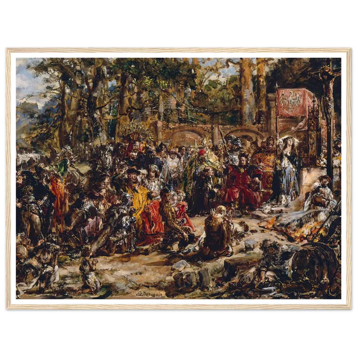 Baptism of Lithuania, from the series “History of Civilization in Poland” (1888) Art Print | Jan Matejko - Framed Poster - 30x40 cm / 12x16″ - Black frame