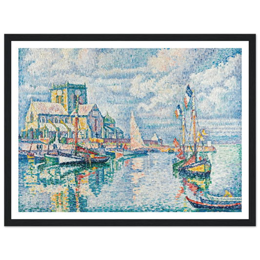 Barfleur (1931) Art Print | Paul Signac - Framed Poster - 30x40 cm / 12x16″ - Black frame