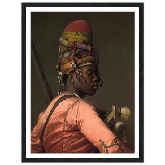 Bashi-Bazouk (1868) Art Print | Jean Leon Gerome - Framed Poster - 30x40 cm / 12x16″ - Black frame