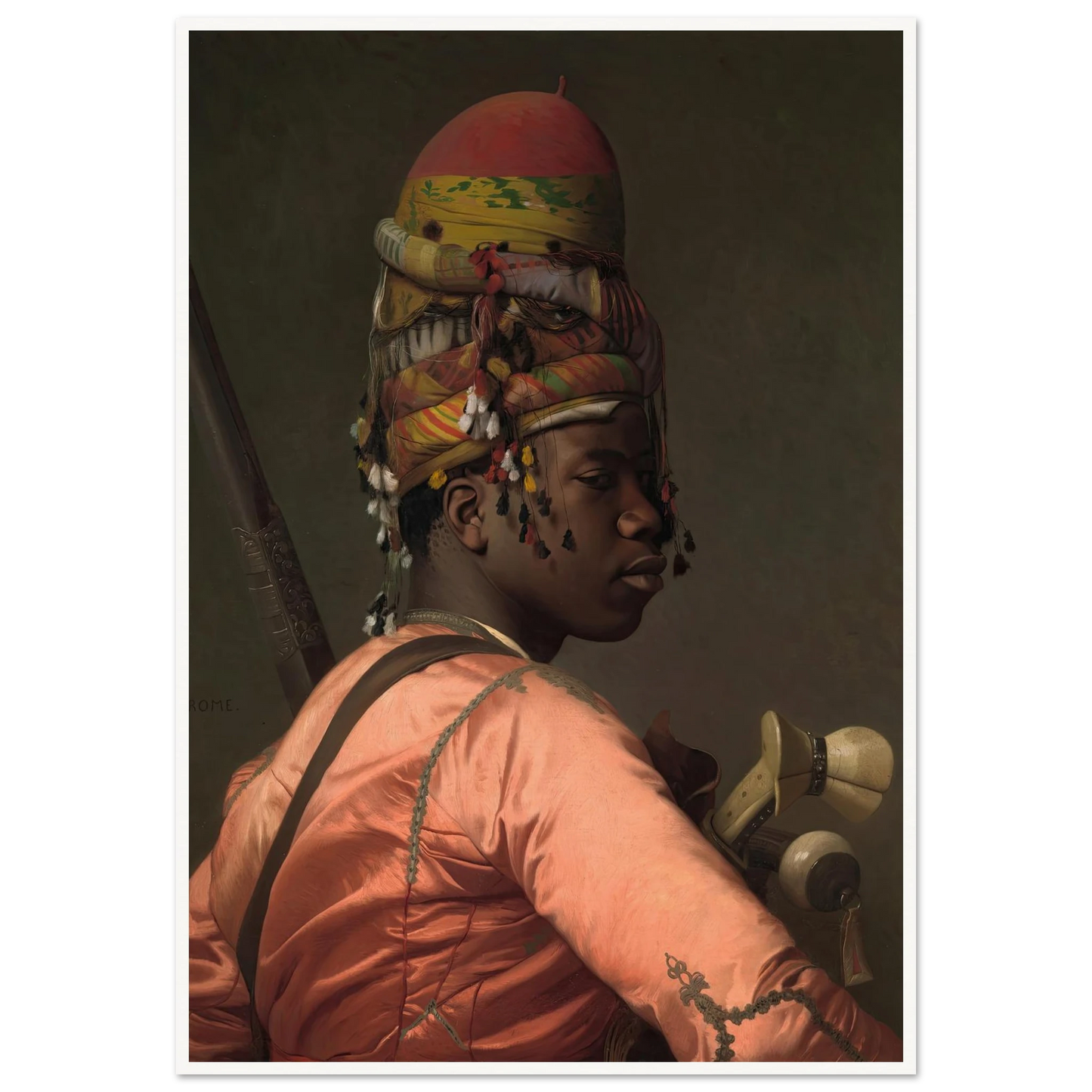 Bashi-Bazouk (1868) Art Print | Jean Leon Gerome - Framed Poster - 30x40 cm / 12x16″ - Black frame