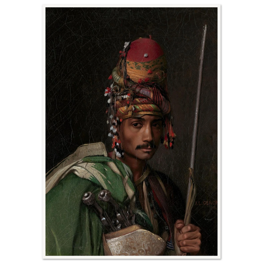 Bashi-Bazouk (ca. 1868–69) Art Print | Jean Leon Gerome - Framed Poster - 30x40 cm / 12x16″ - Black frame