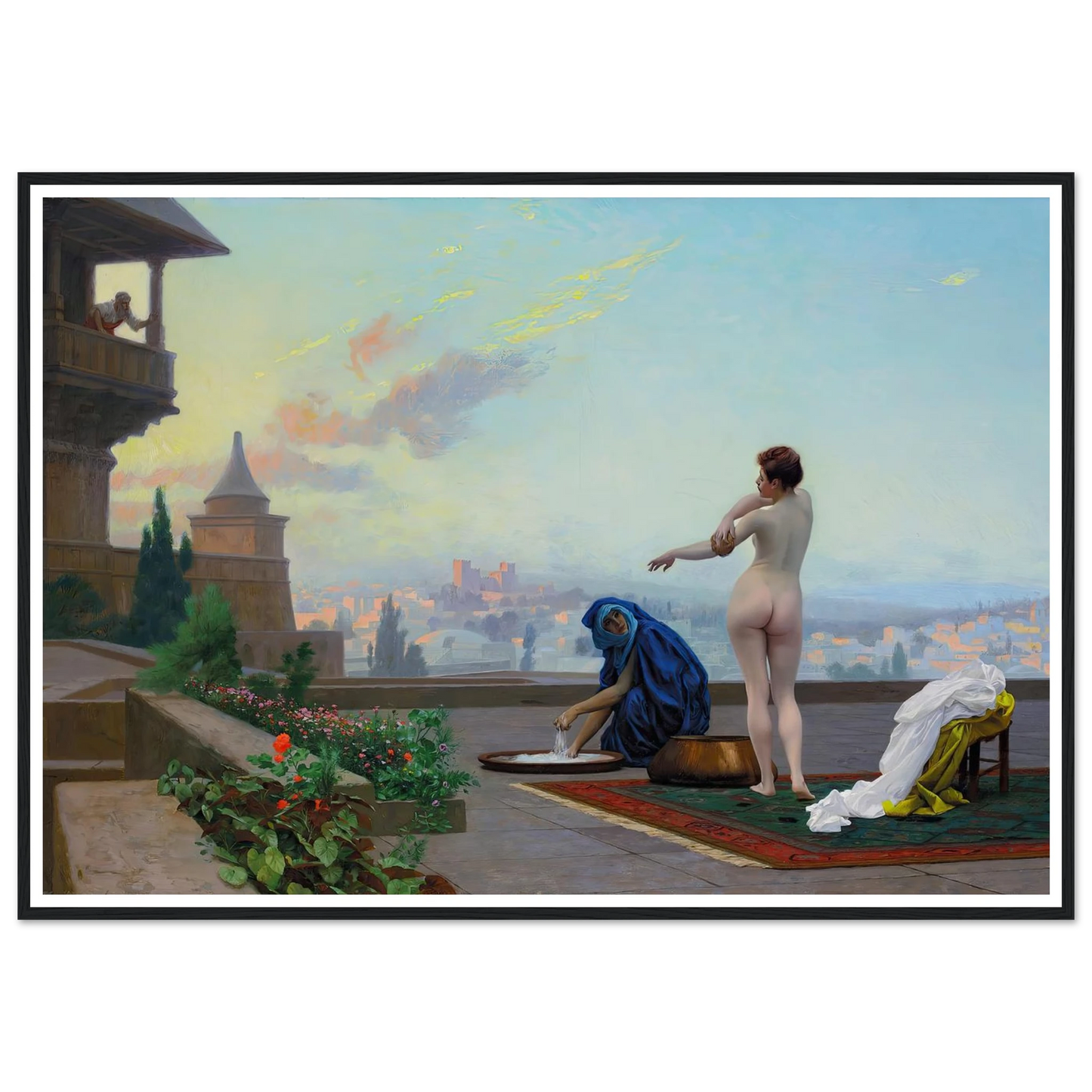 Bathsheba (1889) Art Print | Jean Leon Gerome - Framed Poster - 30x40 cm / 12x16″ - Black frame
