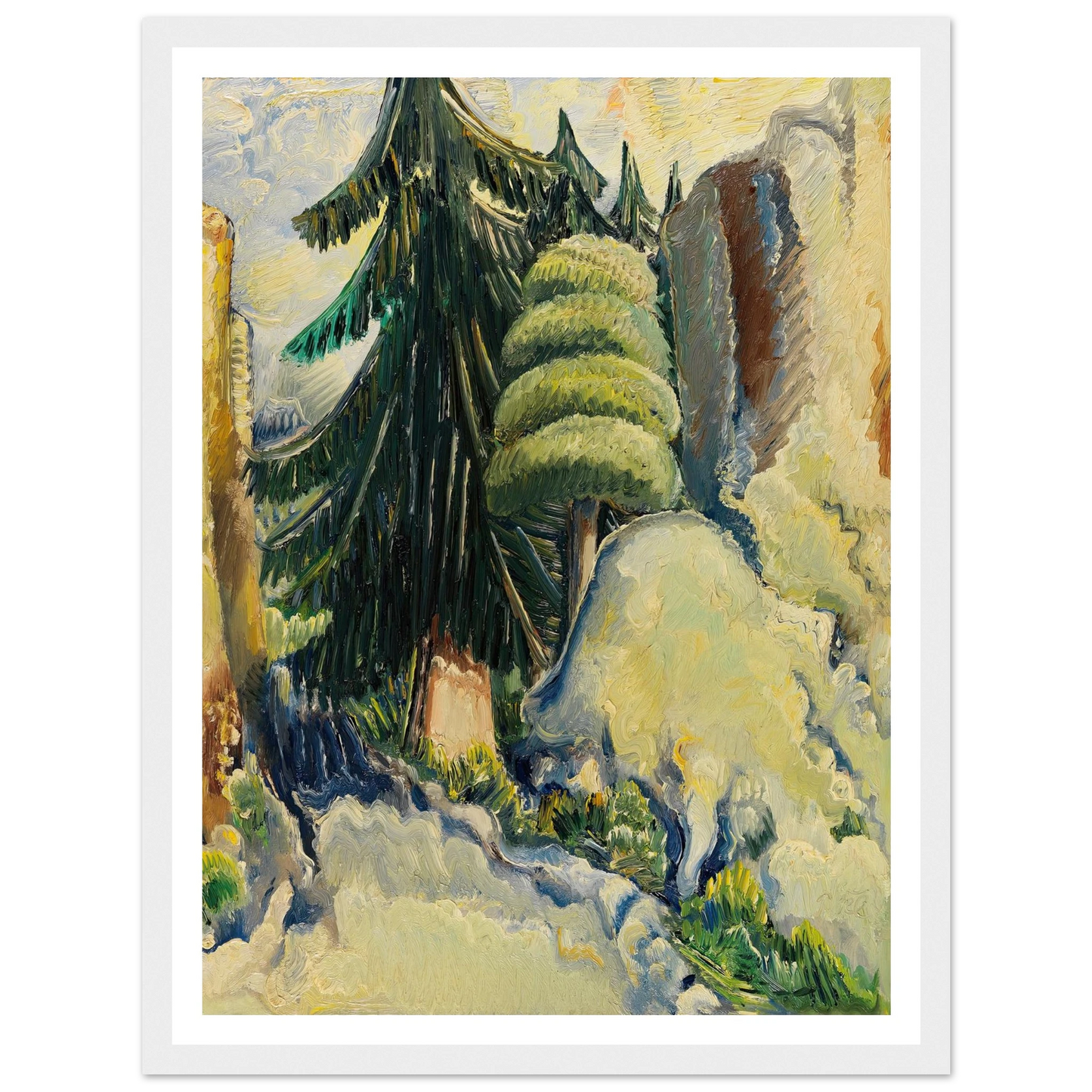 Baumlandschaft (1937) Art Print | Paul Kleinschmidt - Framed Poster - 30x40 cm / 12x16″ - Black frame