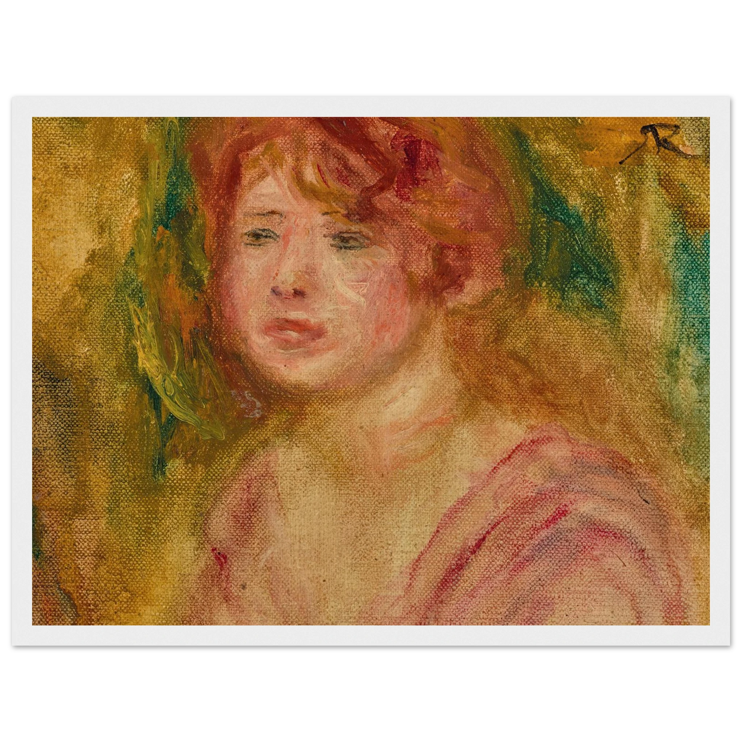 Andrée en buste (1915) Art Print | Pierre Auguste Renoir-Quipham Collections