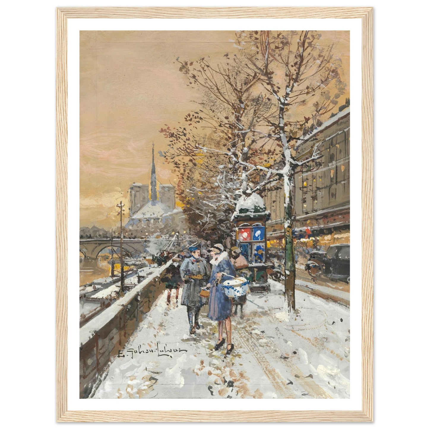 An assignation along the Seine Art Print | Eugene Galien Laloue-Quipham Collections
