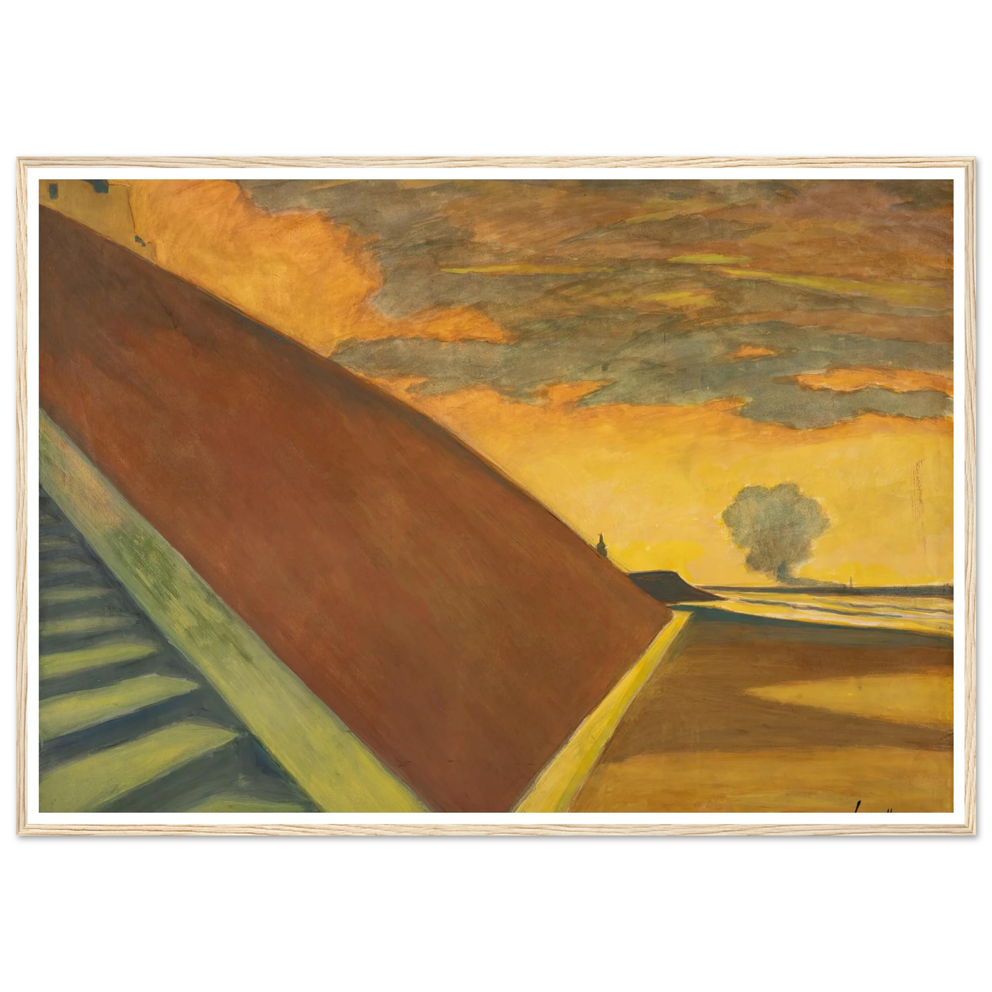 L’escalier, crépuscule jaune (1922) Art Print | Leon Spilliaert-Quipham Collections
