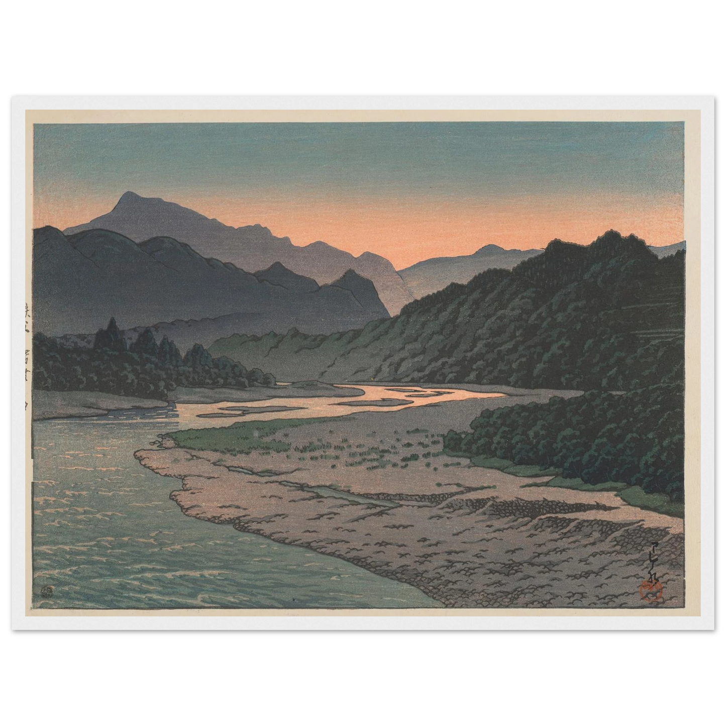 Chichibu Minano no yu (Evening at Minano, Chichibu) (1946) Art Print | Kawase Hasui-Quipham Collections