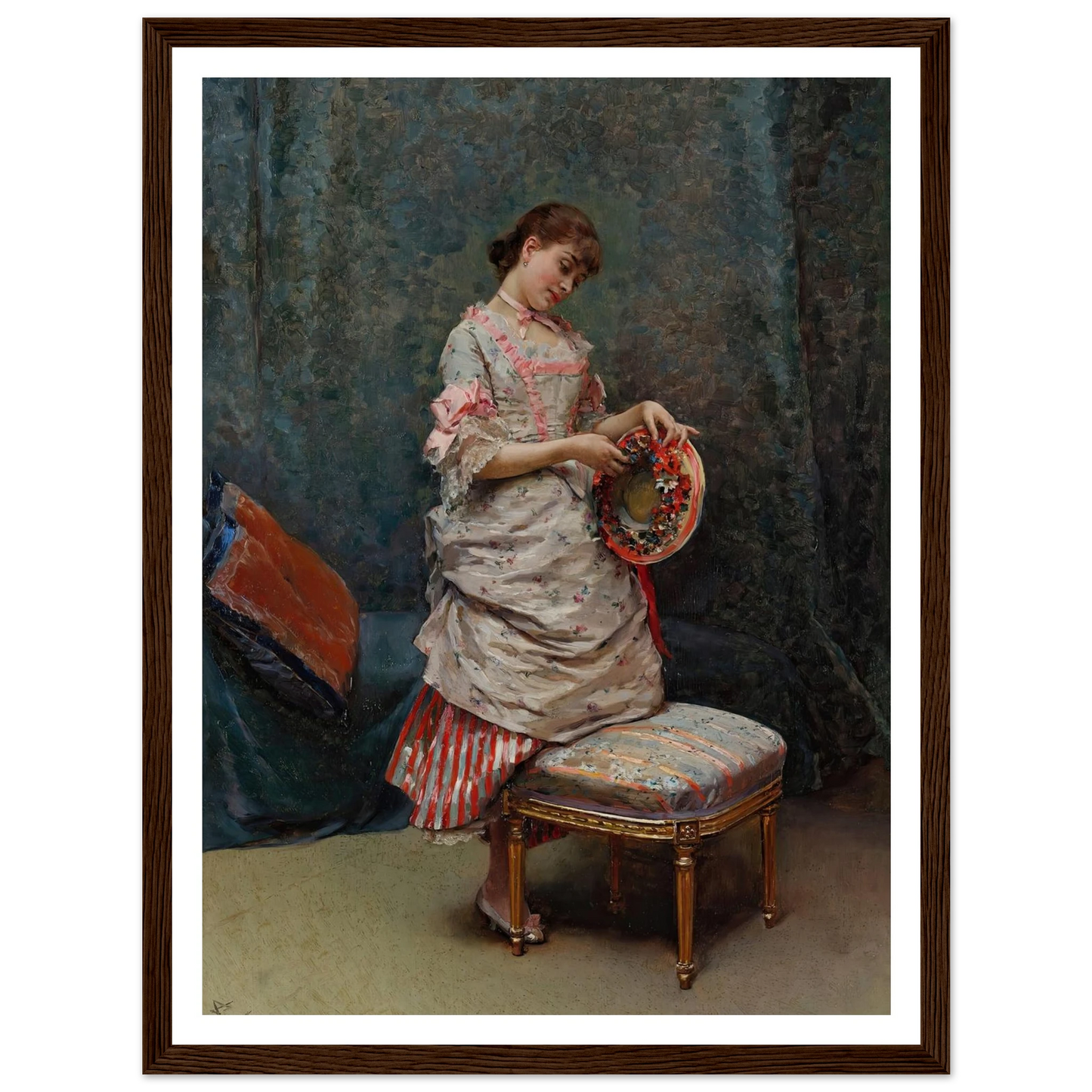 Aline Holding a Hat Art Print | Raimundo de Madrazo y Garreta-Quipham Collections