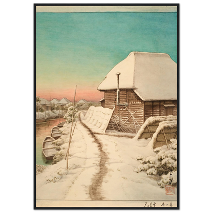Morigasaki setsugo no yu (Evening after snow at Morigasaki) Art Print | Kawase Hasui-Quipham Collections