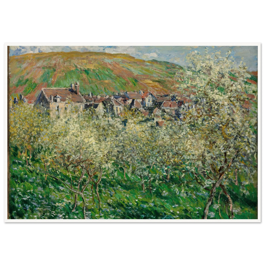 Flowering Plum Trees (1879) Art Print | Claude Monet-Quipham Collections