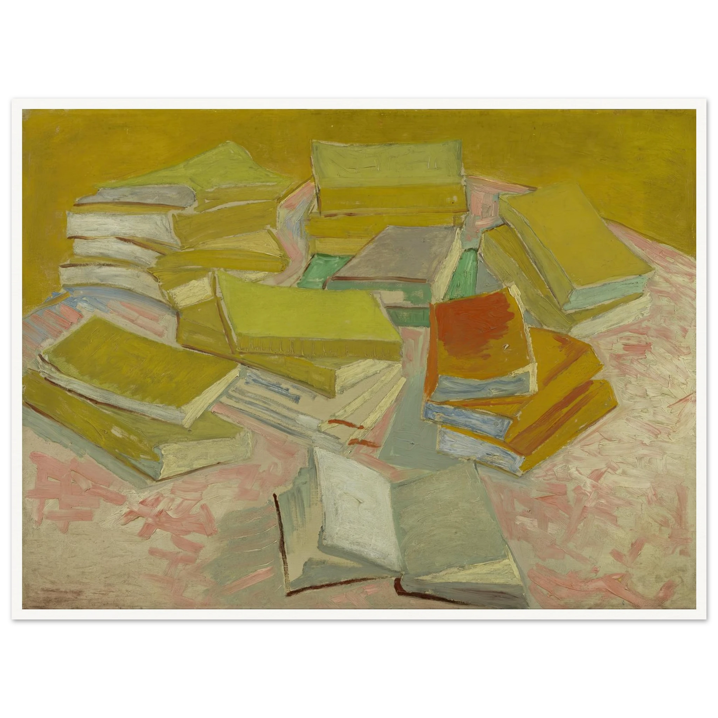 Piles of French novels (1887) Art Print | Vincent van Gogh-Quipham Collections