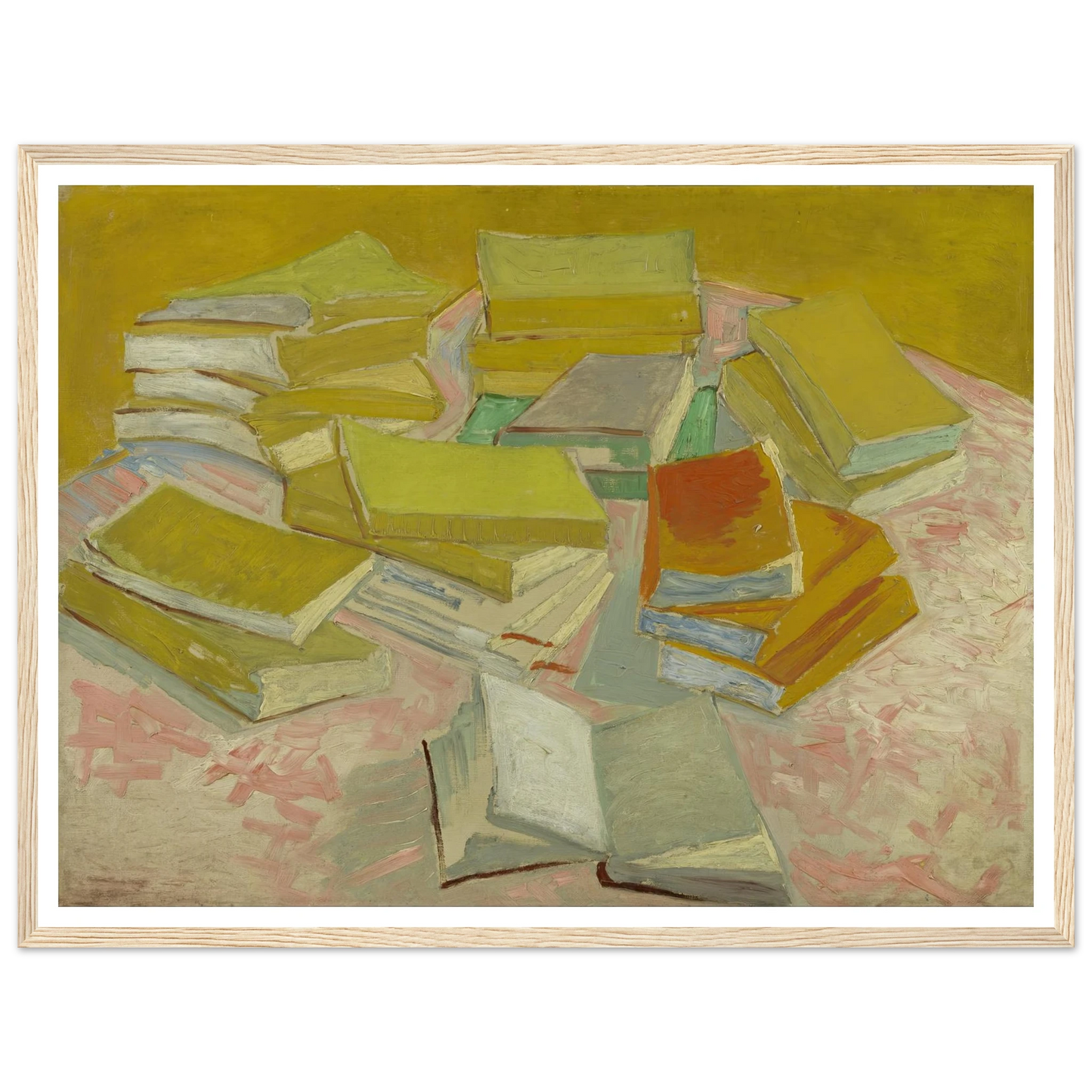 Piles of French novels (1887) Art Print | Vincent van Gogh-Quipham Collections