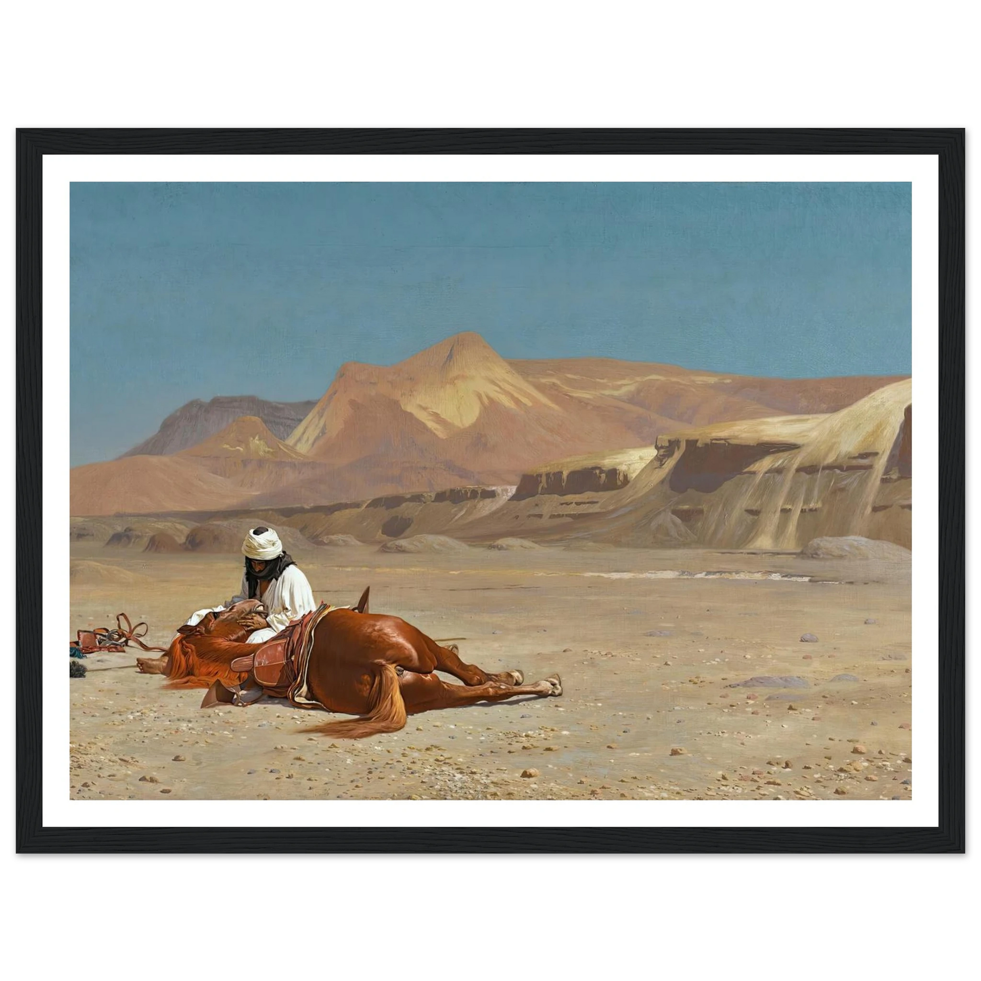 Rider and His Steed In The Desert Art Print | Jean Leon Gerome-Quipham Collections