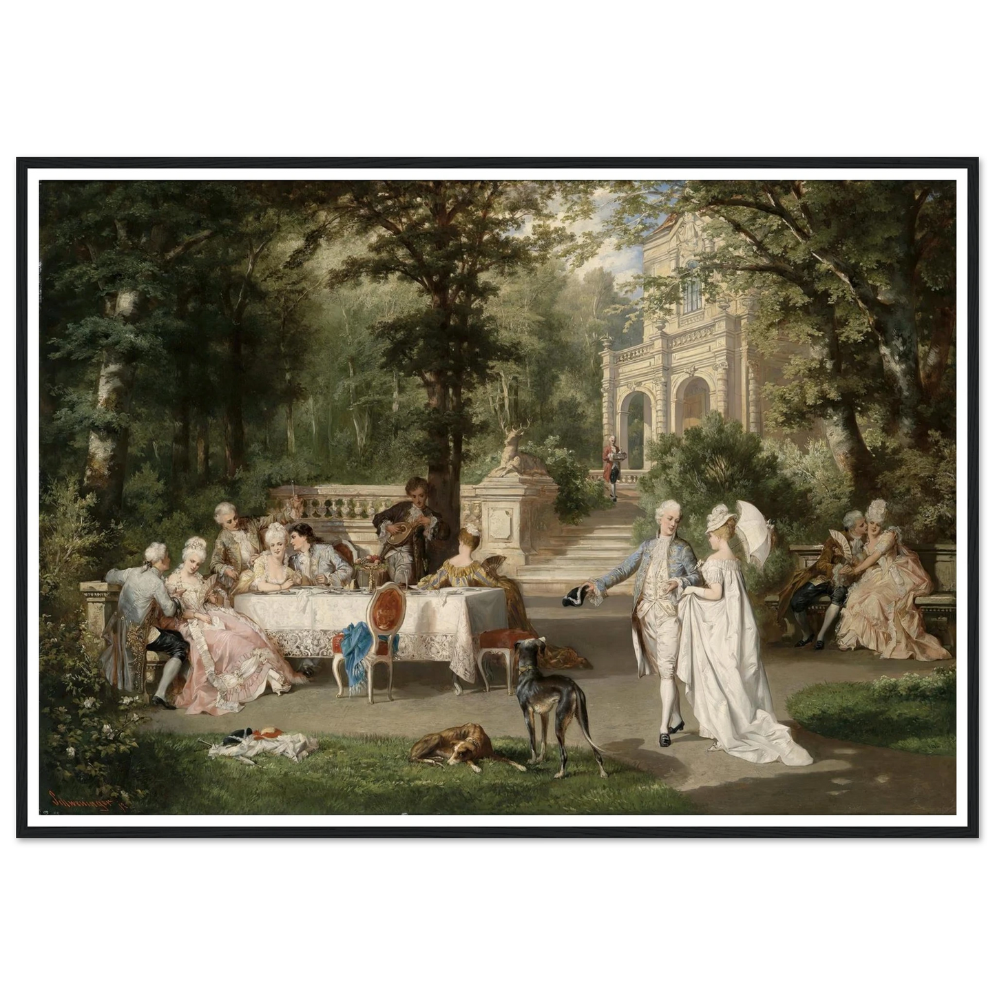 Galante Gesellschaft im Schlosspark Art Print | Carl Schweninger Jr-Quipham Collections