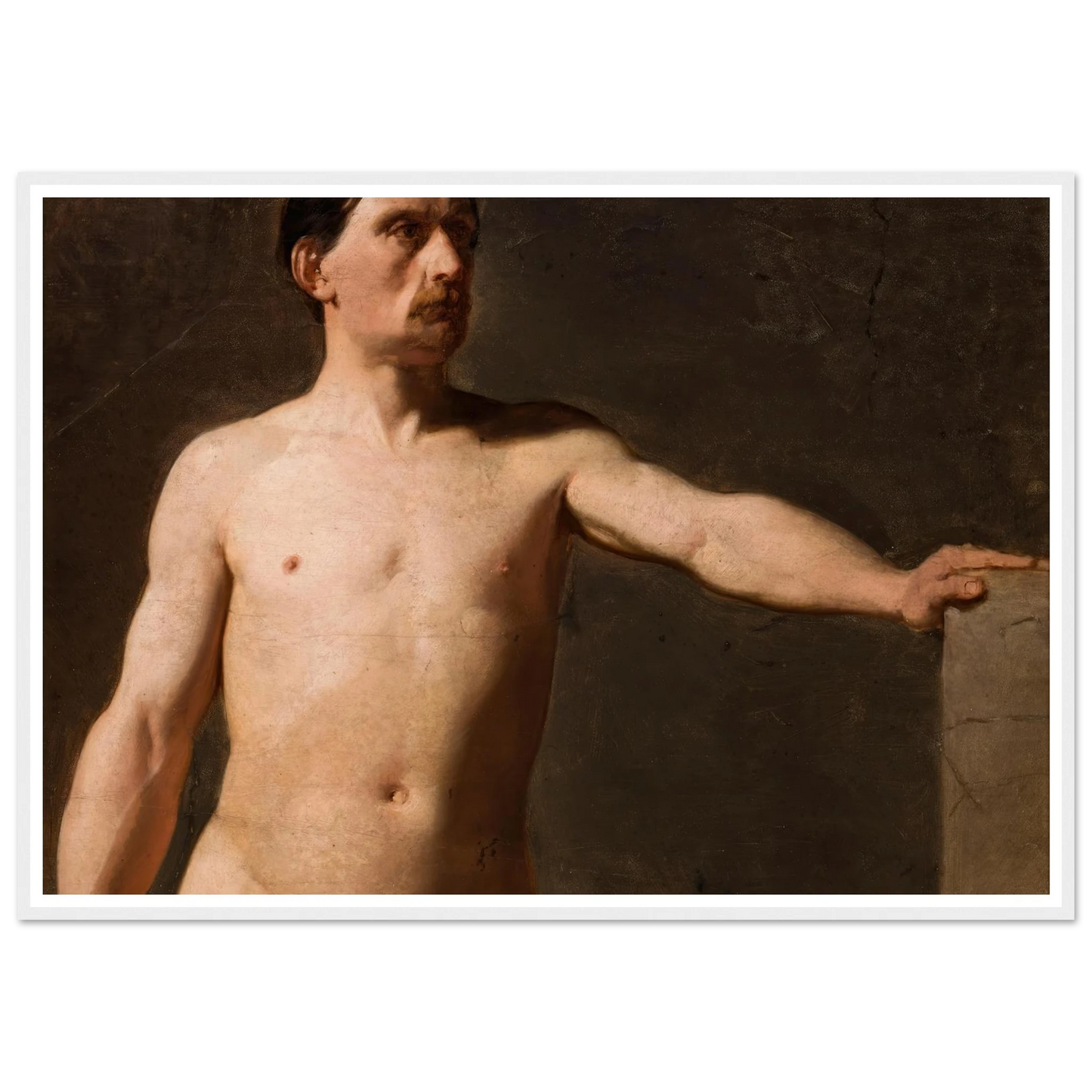 Male nude – torso of a male figure (1859) Art Print | Jan Matejko-Quipham Collections