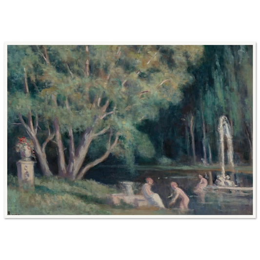 Les baigneurs au jet d’eau Art Print | Maximilien Luce-Quipham Collections