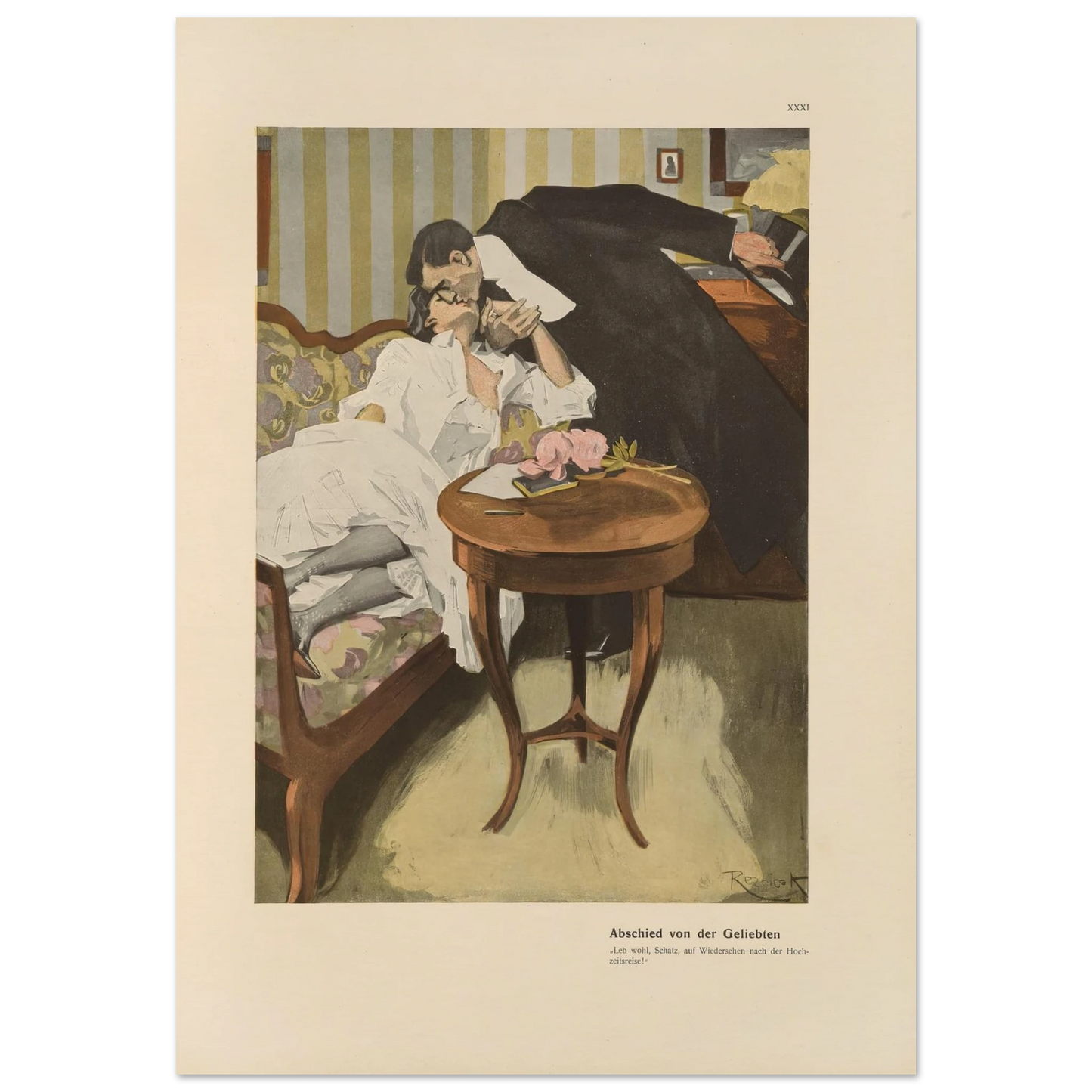 Abschied von der Geliebten (1908) Art Print | Ferdinand Freiherr von Reznicek-Quipham Collections