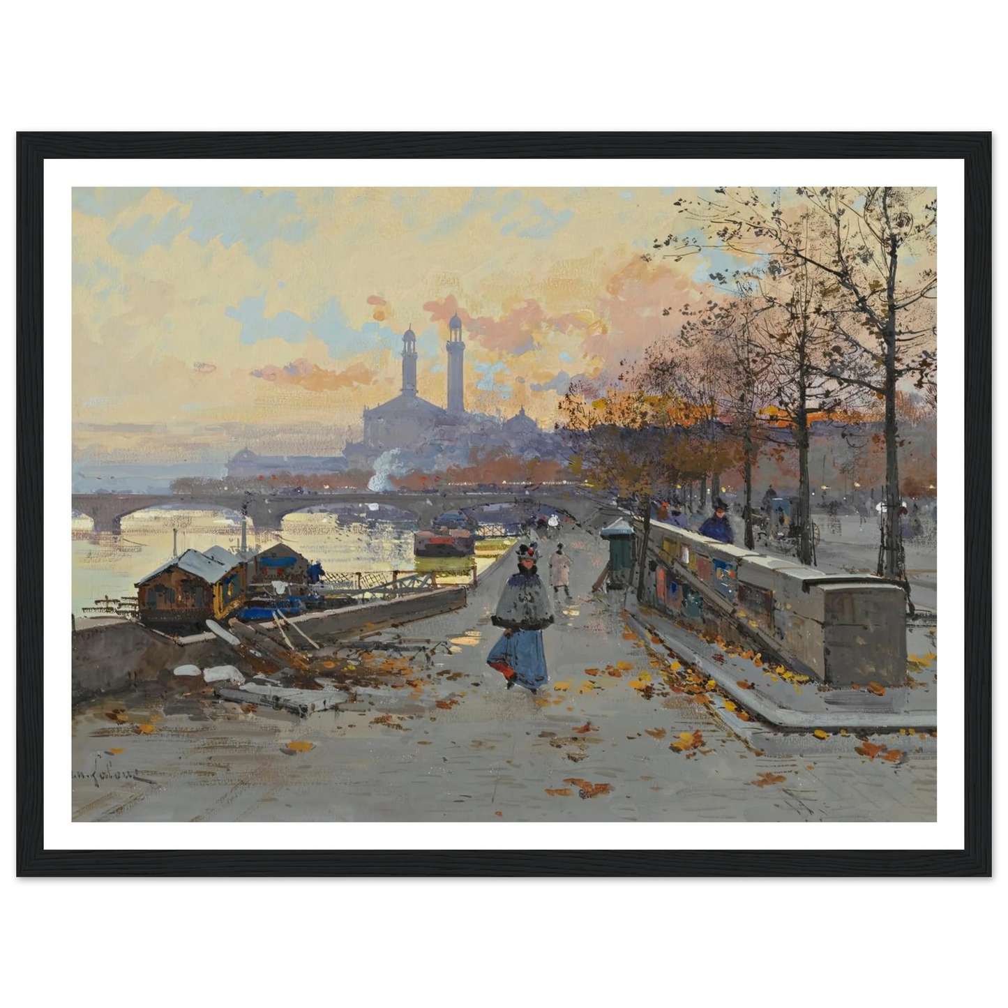 Au Quai Art Print | Eugene Galien Laloue-Quipham Collections