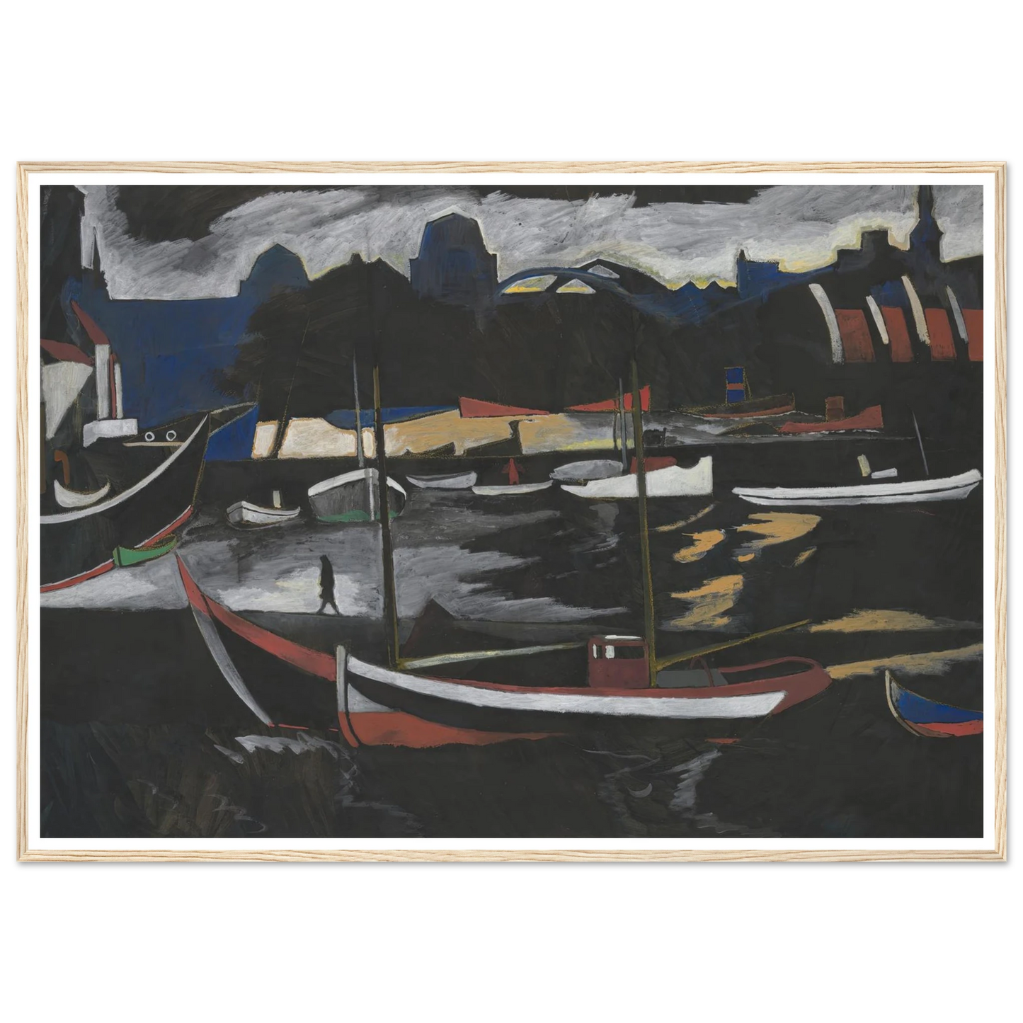 Handelsdokken te Oostende (1924) Art Print | Leon Spilliaert-Quipham Collections