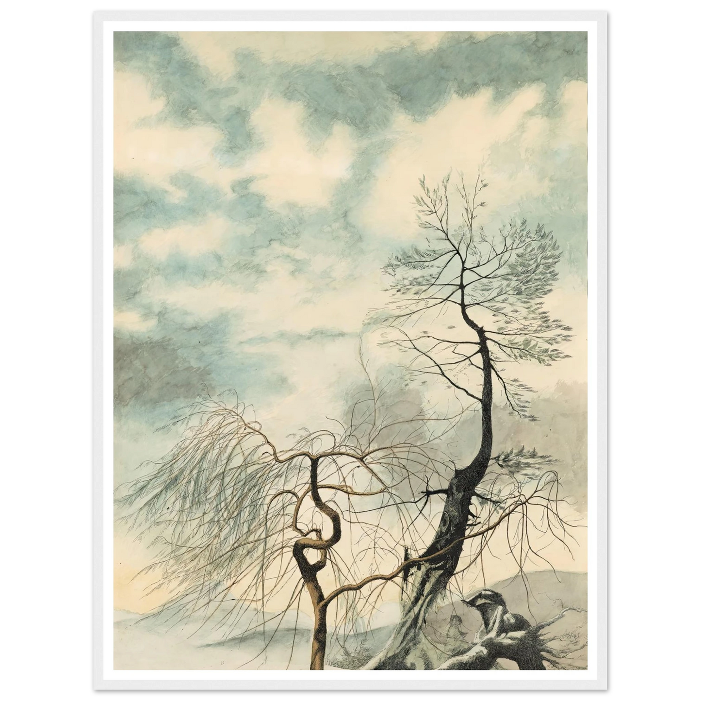 Arbres hivernaux (1942) Art Print | Leon Spilliaert-Quipham Collections