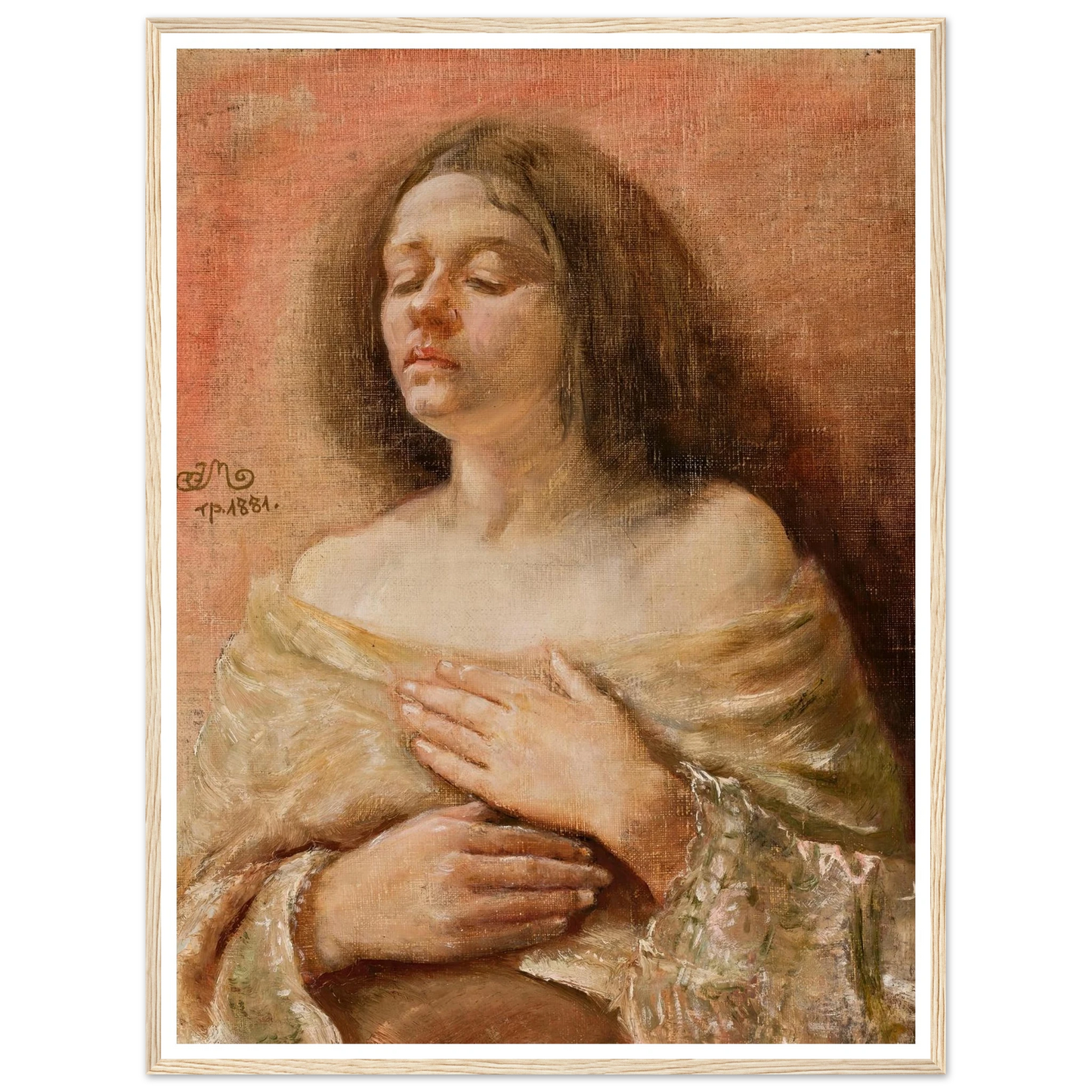 Portrait study of a woman (1881) Art Print | Jan Matejko-Quipham Collections