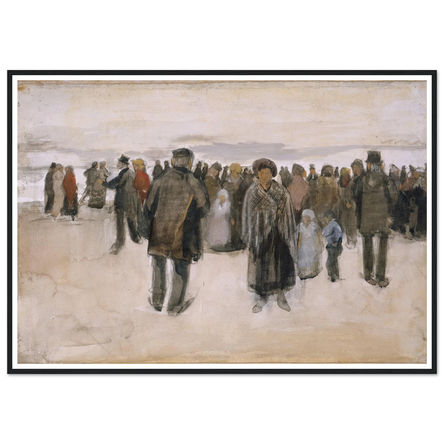 Beach at Scheveningen (1882) Art Print | Vincent van Gogh-Quipham Collections