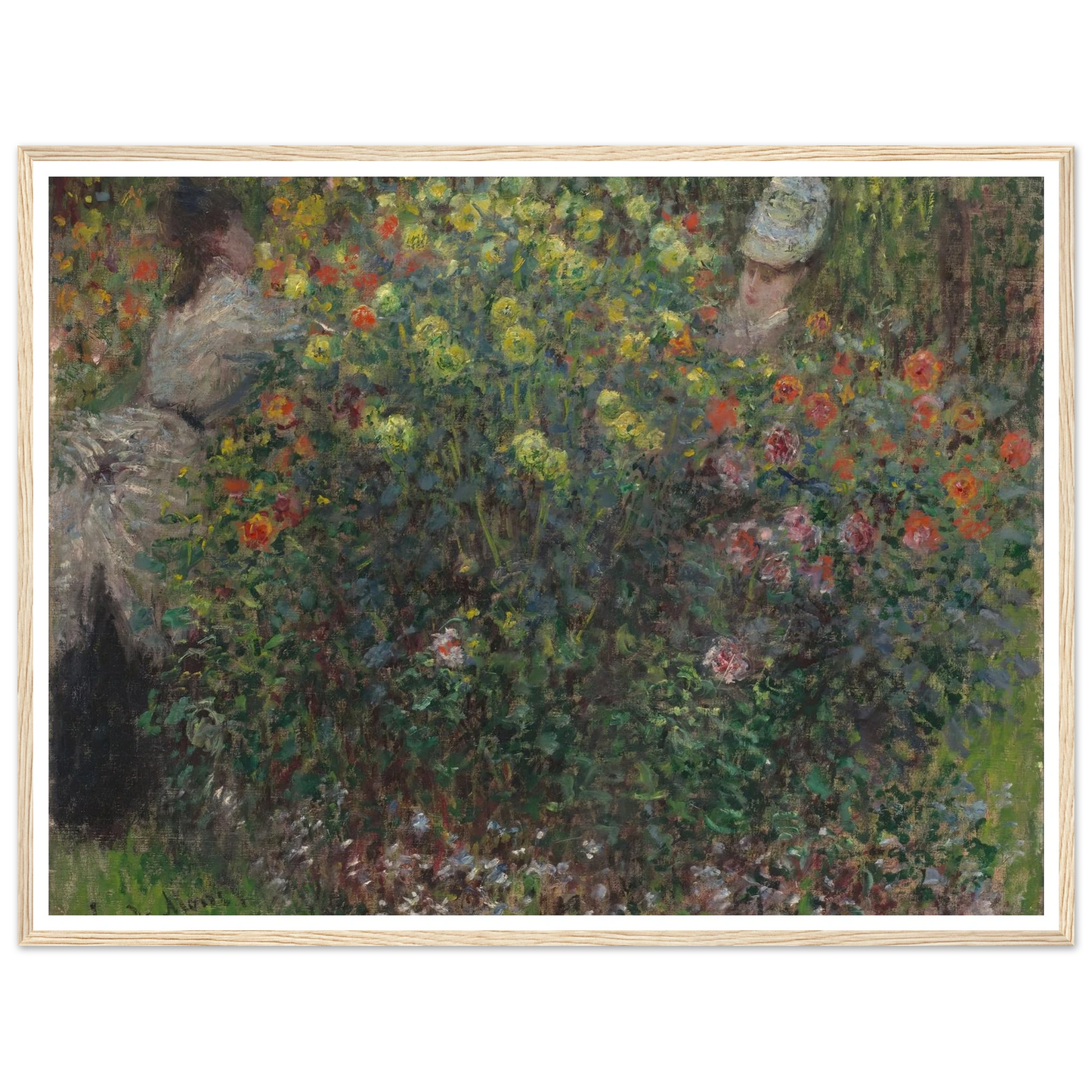 Ladies in Flowers (1875) Art Print | Claude Monet-Quipham Collections