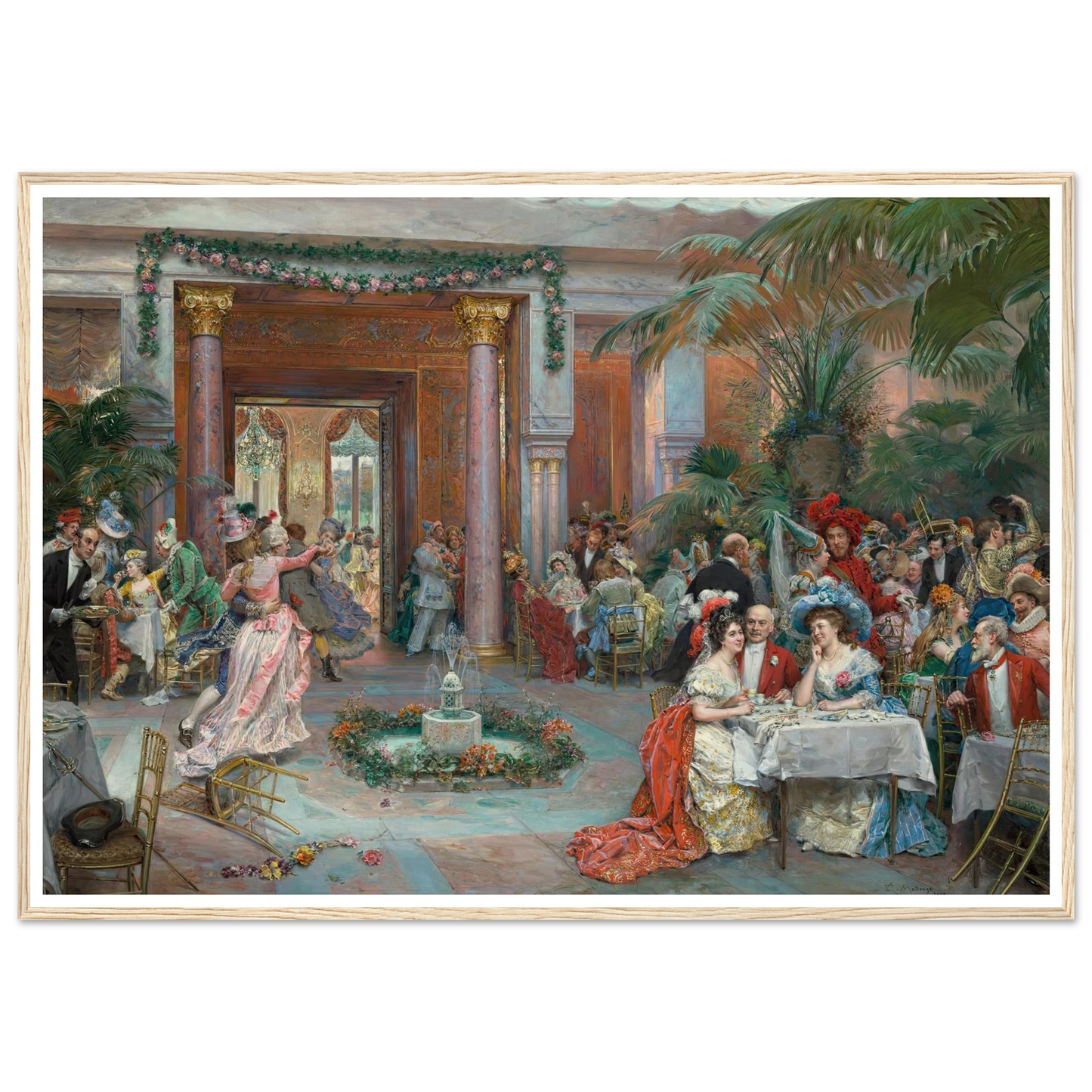 Masquerade Ball at the Ritz Hotel, Paris (1909) Art Print | Raimundo de Madrazo y Garreta-Quipham Collections