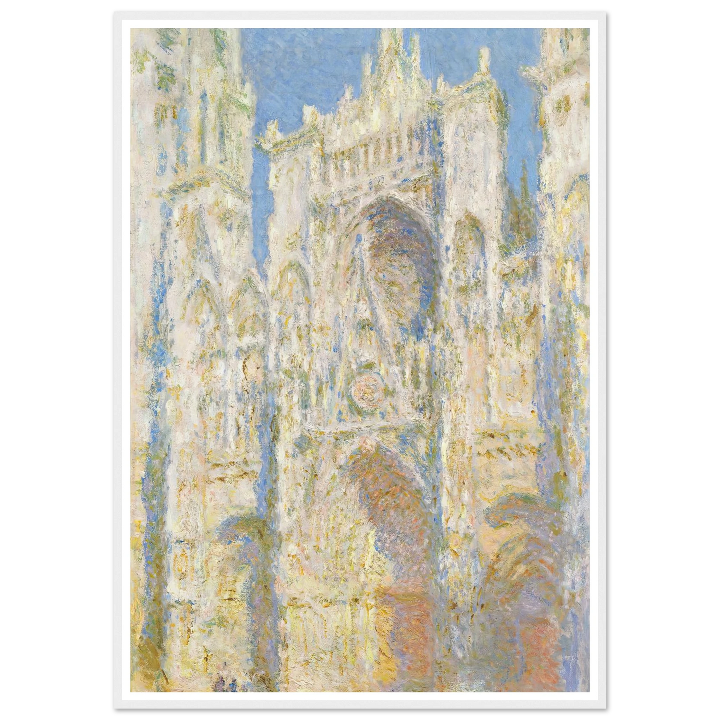 Rouen Cathedral, West Façade, Sunlight (1894) Art Print | Claude Monet-Quipham Collections