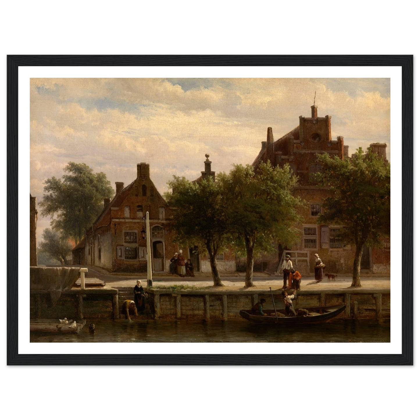 A View of the Harbour of Hasselt, Overijssel (1862) Art Print | Cornelis Springer-Quipham Collections