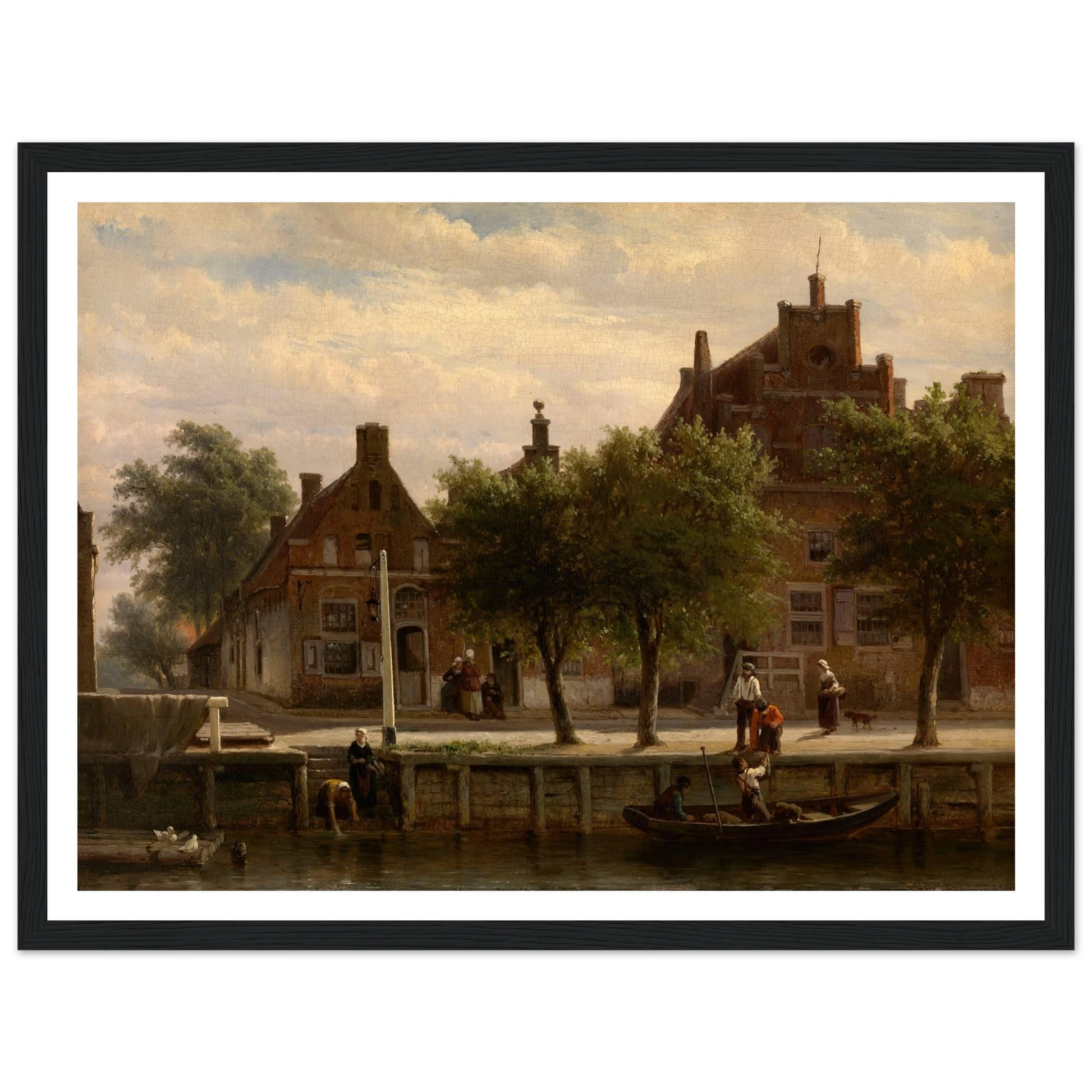 A View of the Harbour of Hasselt, Overijssel (1862) Art Print | Cornelis Springer-Quipham Collections